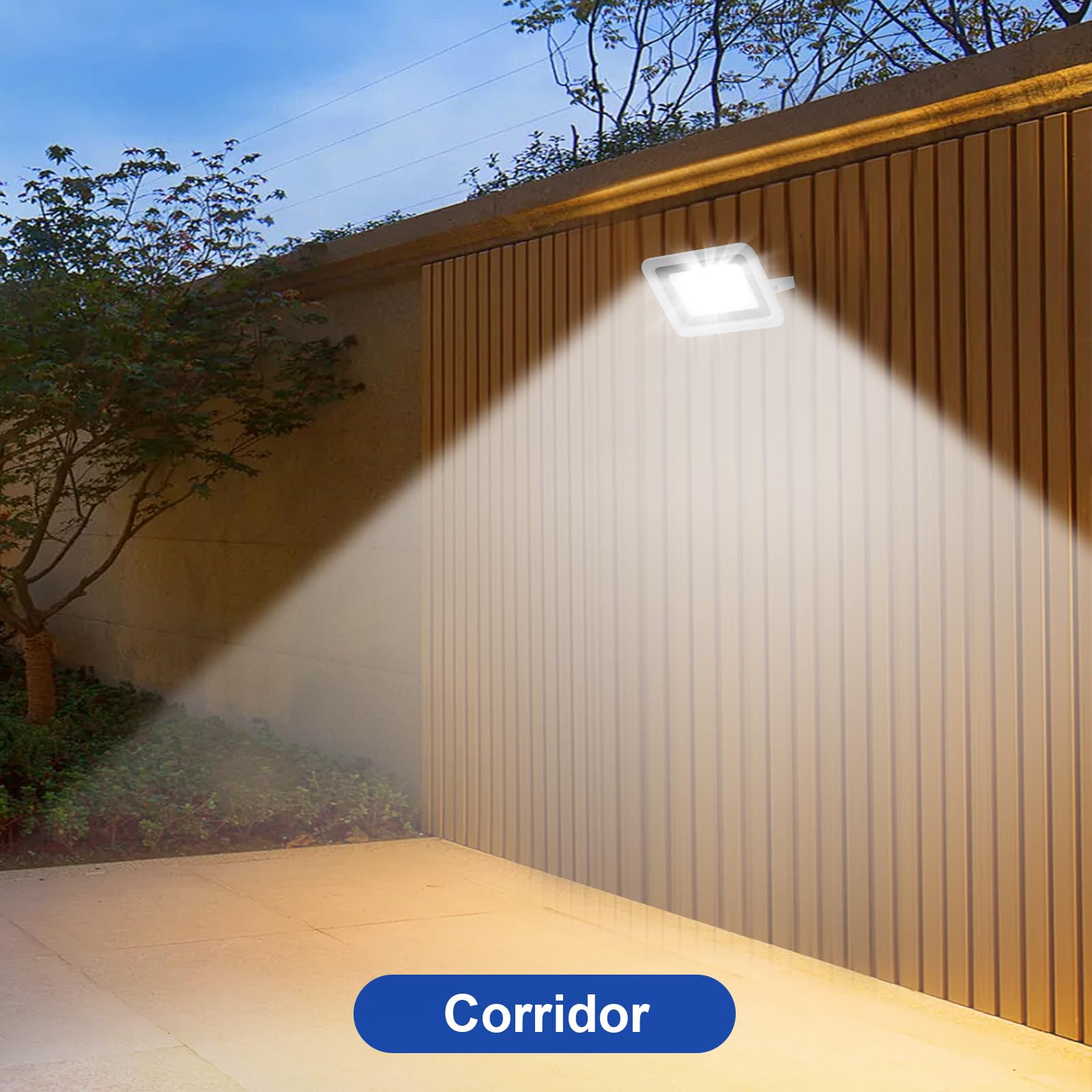 YCZM Foco LED Exterior 50W,IP65 Impermeable Foco Proyector LED,Blanco Frío 6500K 5000 Lumen Focos LED Exterior,72 leds Terraza Floodlight para Casa,Garaje,Patio,Terraza,Campo【Blanco 1 Pieza】