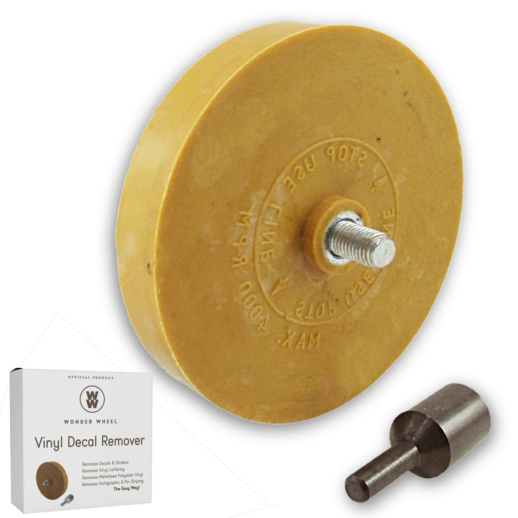 Decal Remover Eraser Wheel Tool 4" Inch Pinstripe Tape Glue Adhesive
