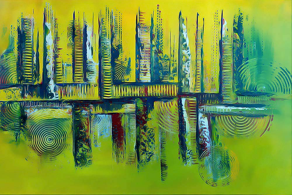 Art Factory Abstract Canvas Painting Amazon.in Home & Kitchen