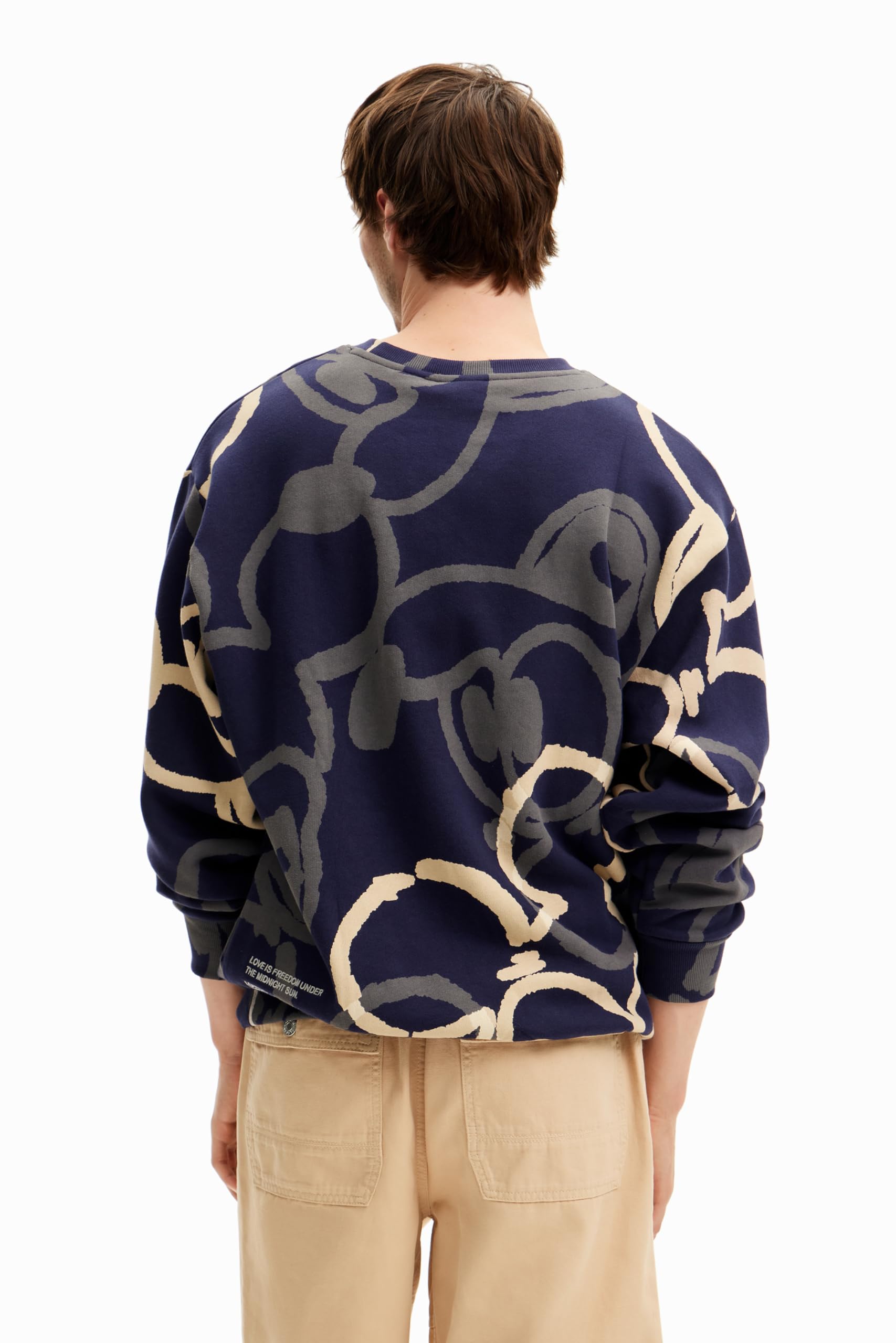 Desigual Man Knit Sweat-Felpa A Maniche Lunghe Uomo