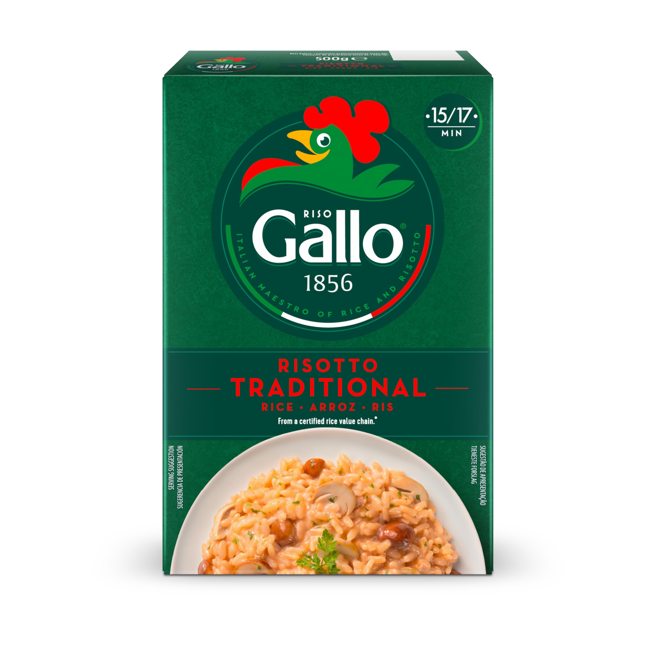 Riso Gallo Vegan Risotto Traditional, 500 g (Pack of 1)