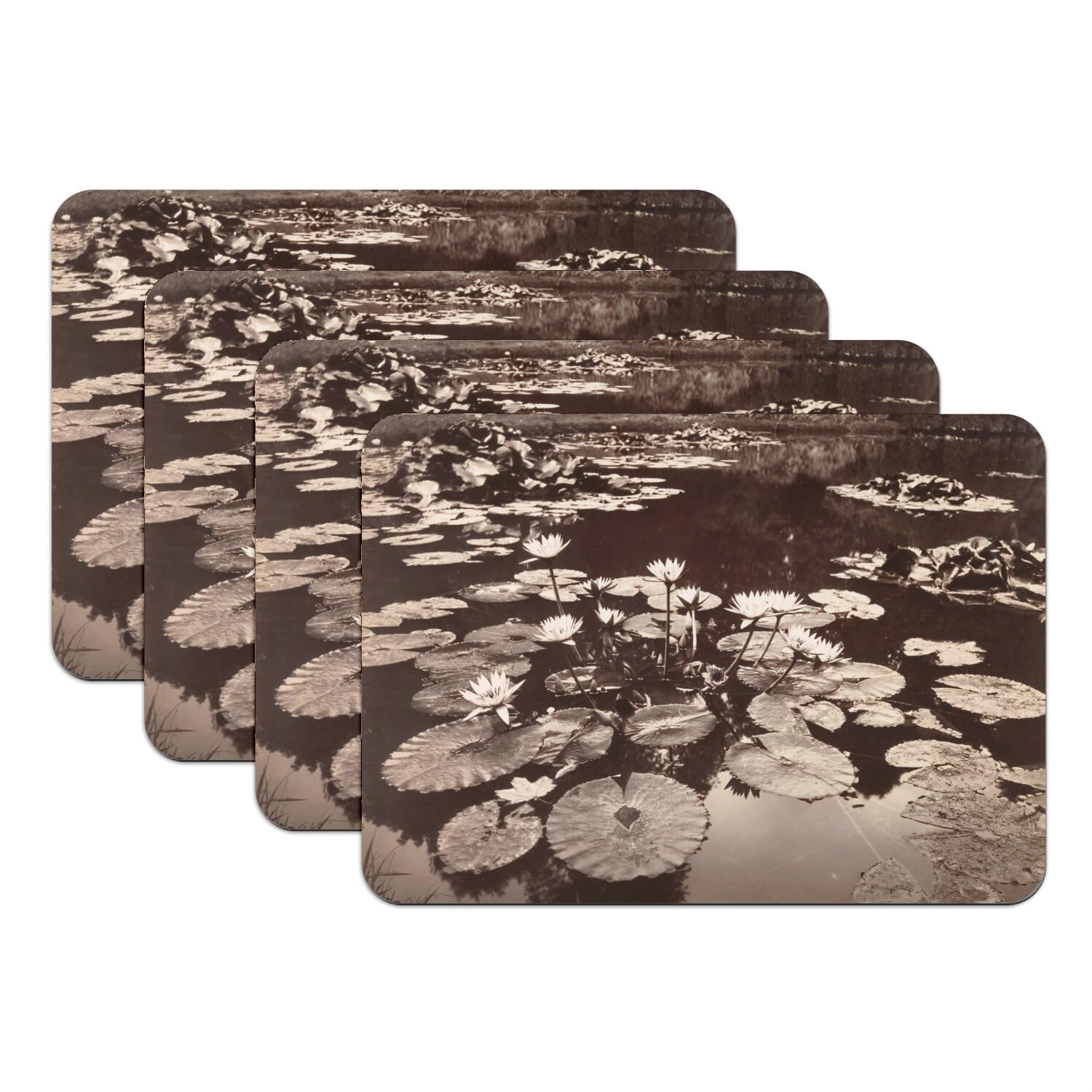 Set de table nénuphars anti-rayure grand format caoutchouc
