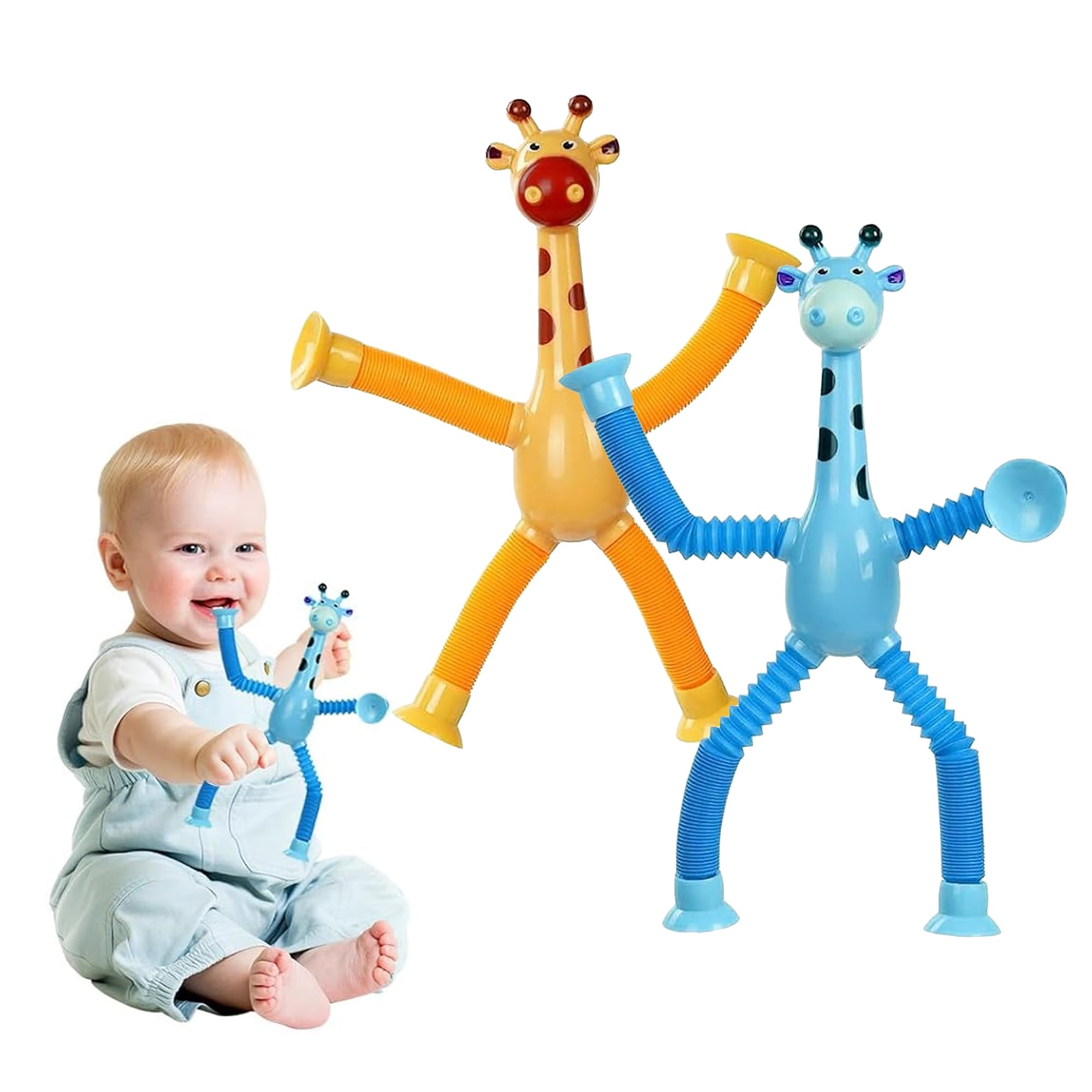 PRIYADARSHI Telescopic Suction Cup Giraffe Toy, LED Telescopic Pipe with Suction Cup, Shape-Changing Stretch Tube, Parent-Child Interactive Toy Random Colors (Giraffe Figure Set of 2) (B0CBQ8SSSK) Amazon Price History, Amazon Price Tracker