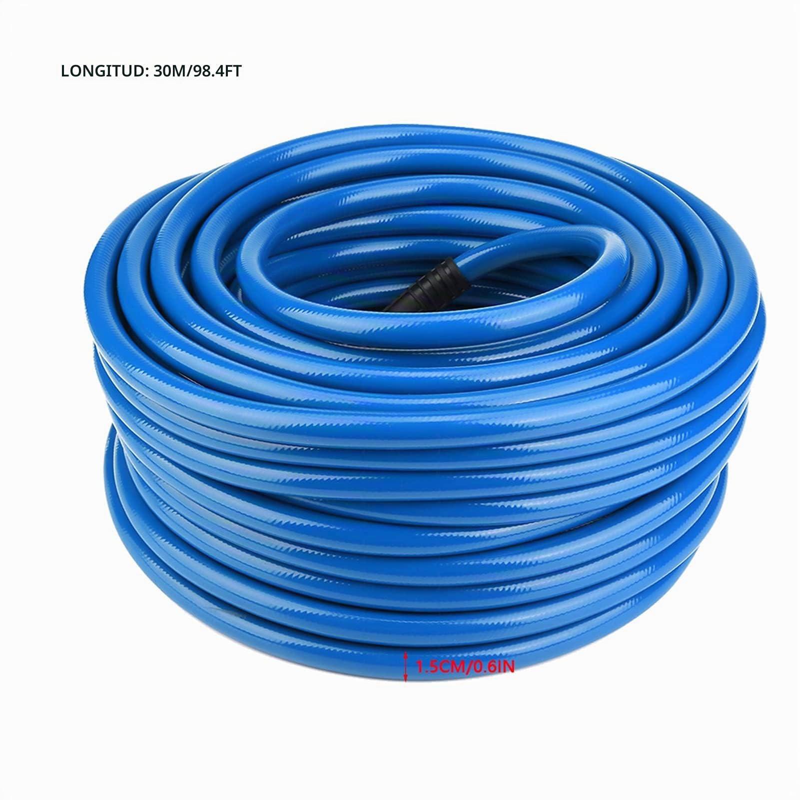 Manguera flexible azul de la línea de aire con la manguera del PVC de Pneuma del conector rápido para el compresor de aire los 30M