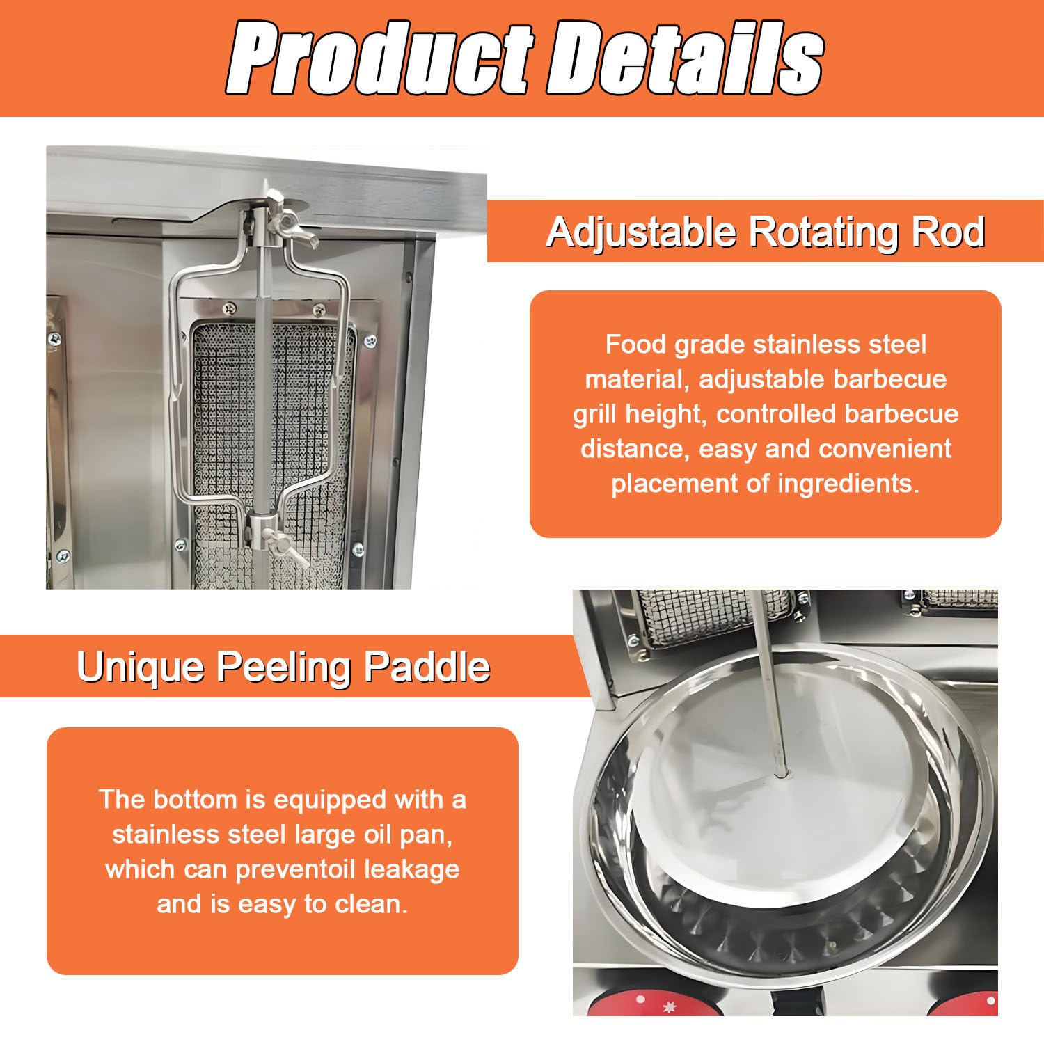Máquina casera para shawarma de Pollo, asador Comercial de Pollo Turco para Doner, asador Vertical de propano de mostrador con 3 quemadores para Cocina casera, Restaurante y Fiestas.