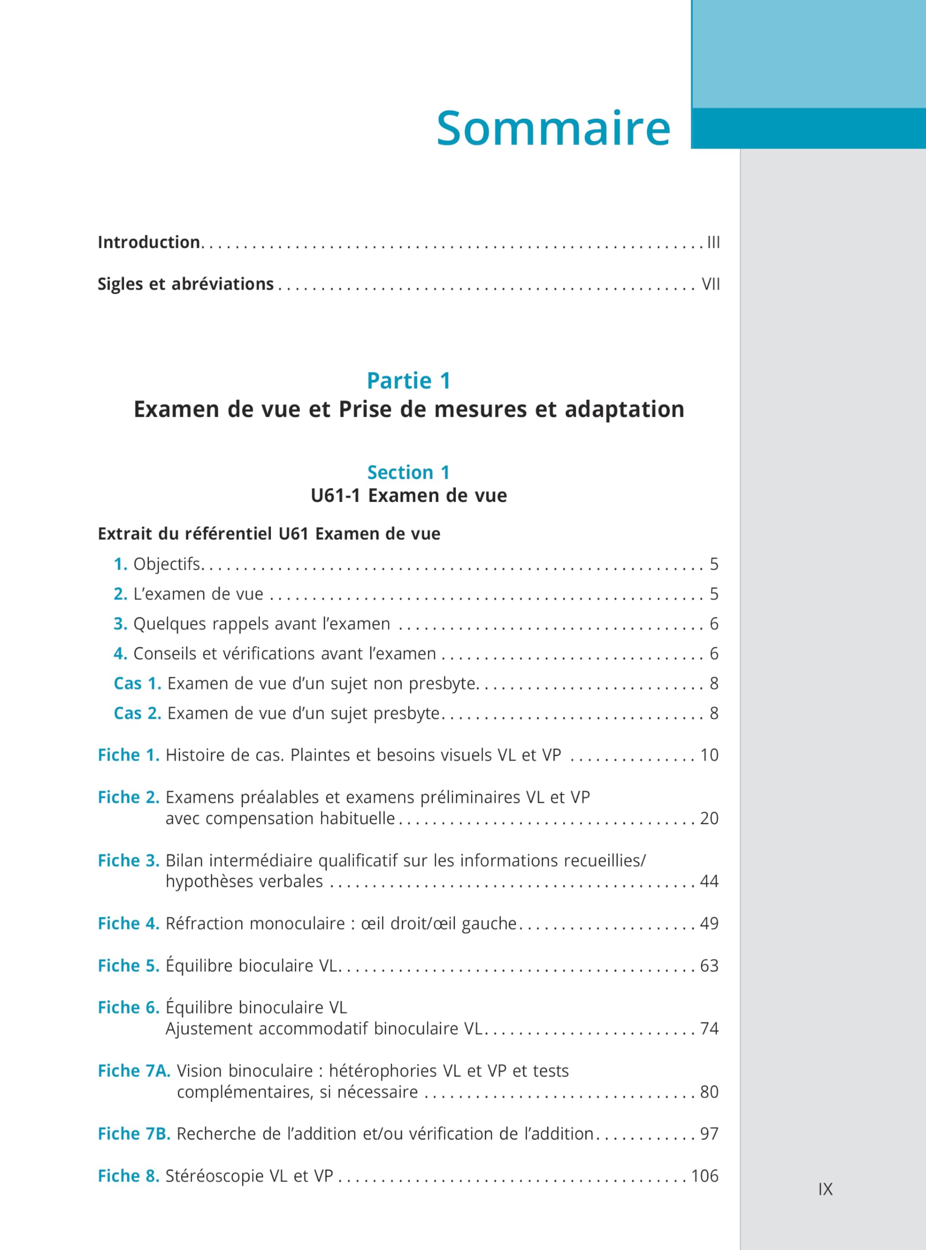 Épreuve professionnelle de synthèse (Opticien-Lunetier): Fiches pour préparer l'épreuve 6 du BTS OL