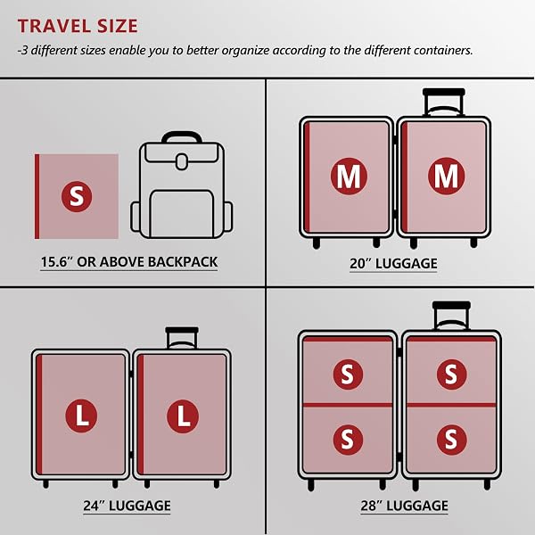 Vacuum Seal Bags for Travel with Rechargeable Pump, 18 Pack Carry on Compression Packing Bags for Luggage, Backpack and Suitcase, Space Saver Storage Organizer for Clothing Clothes - 3