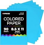 Hygloss Papier rouge coloré - 24 Lb, 89 GSM, Fade-résistant, sans acide, 8.5x11-Inch Lettre de taille couleur papier, 90 Feuilles
