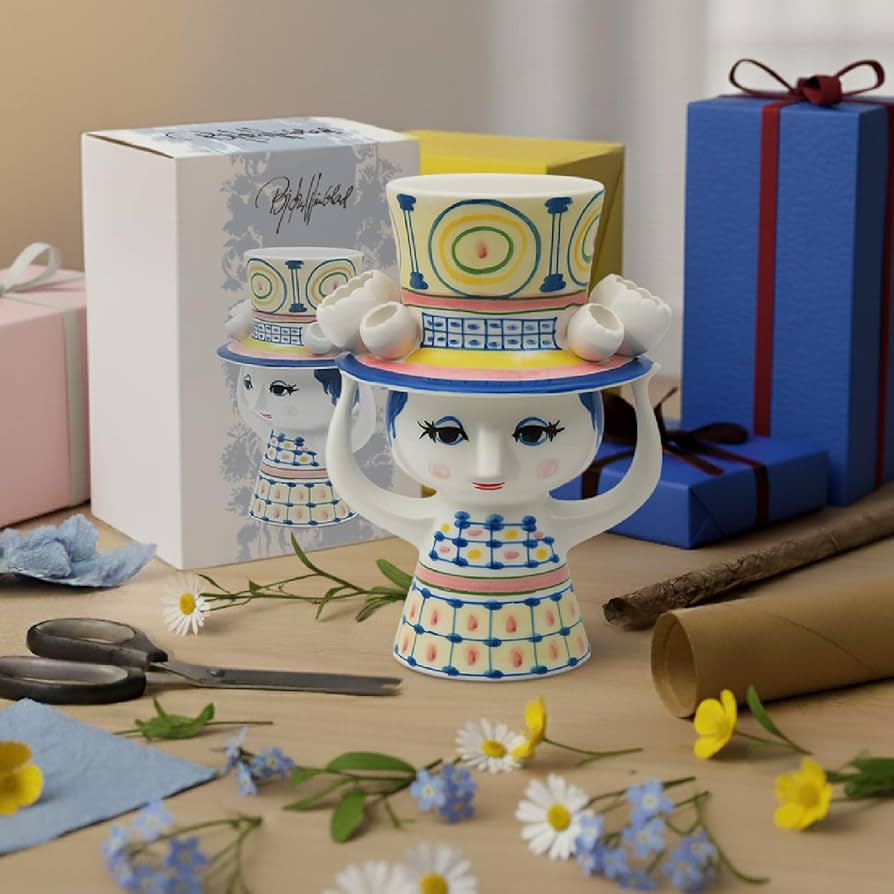 Bjorn Wiinblad ビヨン・ヴィンブラッド Lady with Hat Bjorn Wiinblad ビヨン・ヴィンブラッド Lady with Hat フラワー