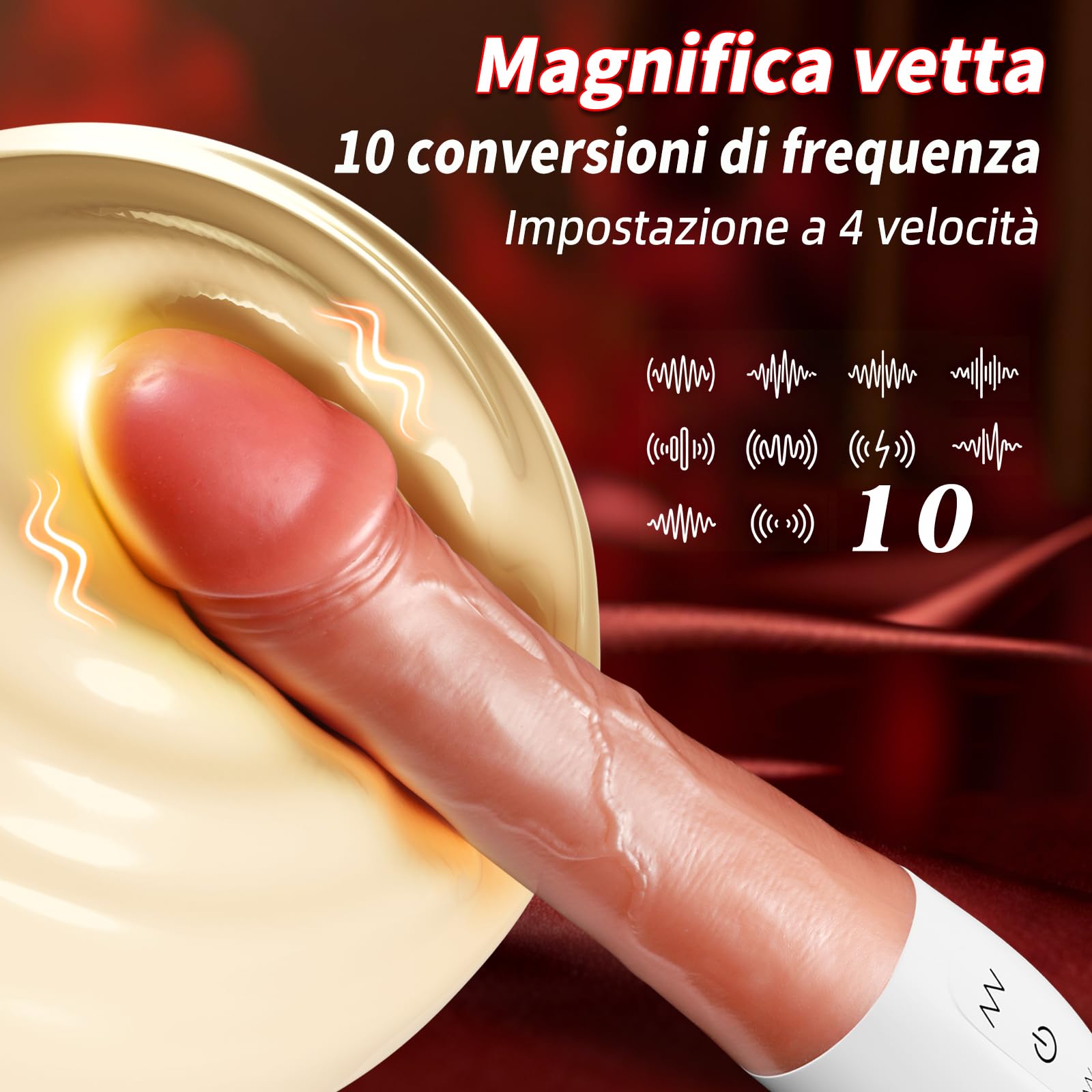 vibratoreper donna realistico dildo vibratore con 10 modalità di vibrazione. sexytoysys donna sessuale adatto alla stimolazione vaginale, anale, clitoridea, dei capezzoli e del pene