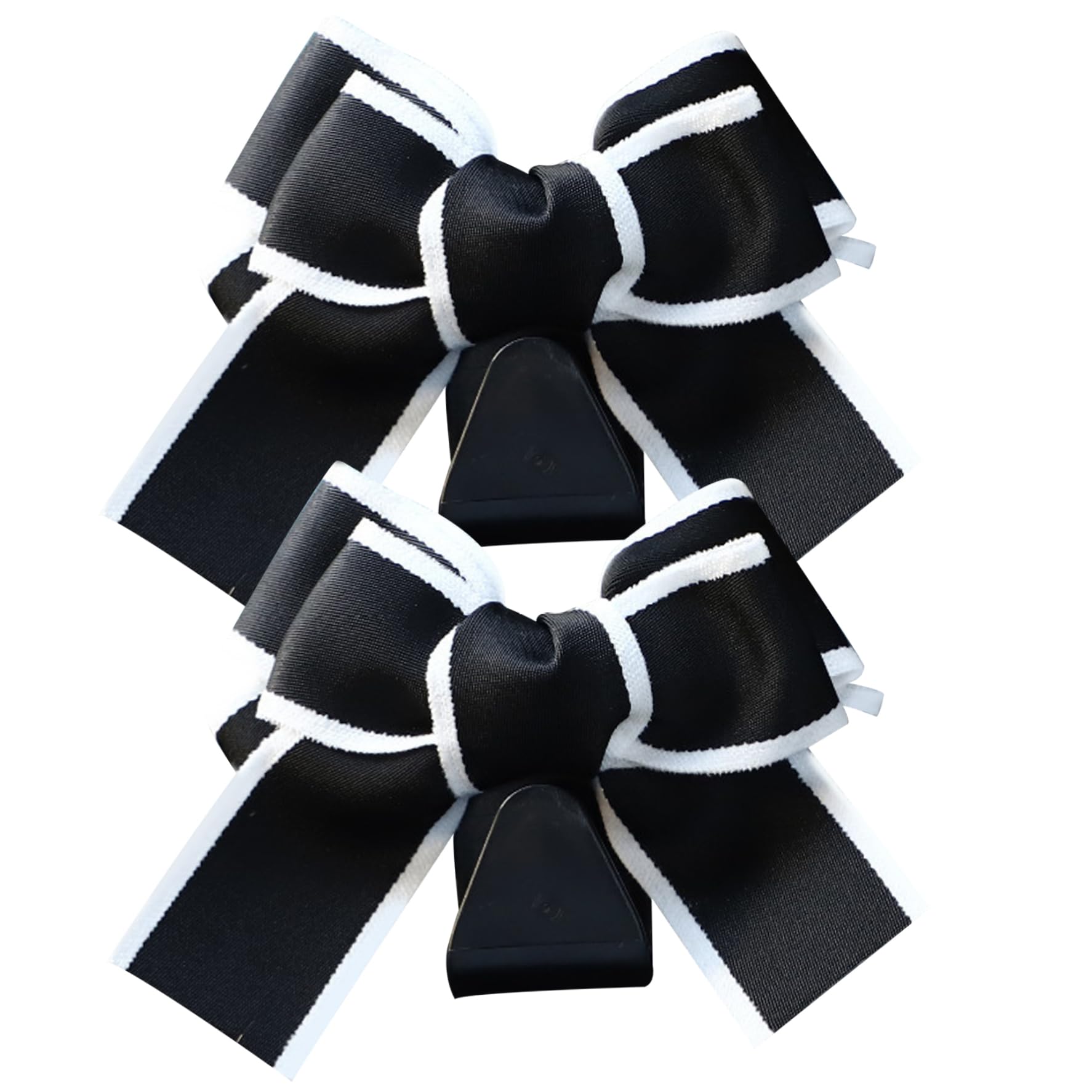 Cndiyald 2Pcs Cute Bow Car Seat Hooks For Purses & Bags, Headrest Hanger For Car Organization, Black