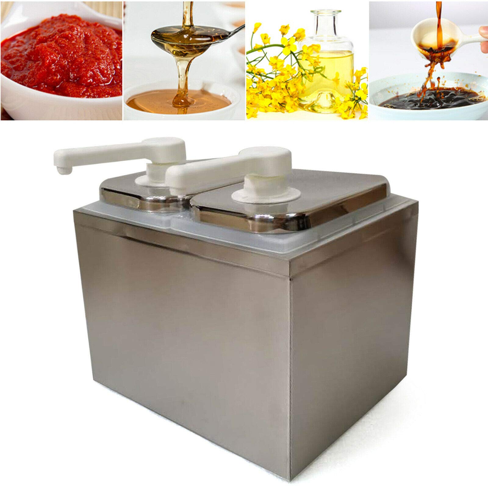 Buy Osea 2 Heads Sauce Pump, Double Condiment Pump Station with 2.5