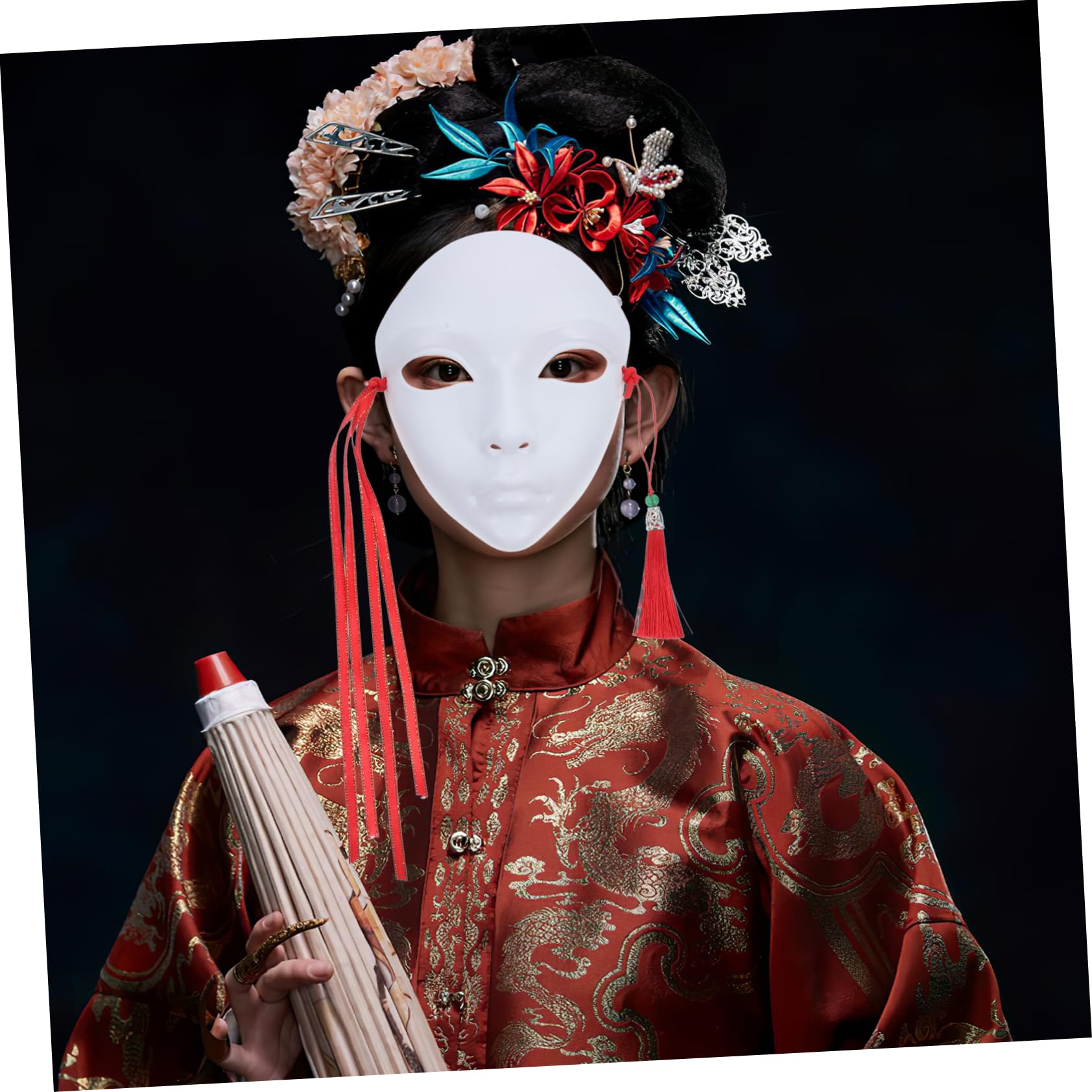 TOYANDONA 2pezzi Maschera Bianca Vuota Per Maschera Da Dipingere Per Cosplay e Festival Di Maschere Per Halloween e Masquerade Creatività e Divertimento Assicurati