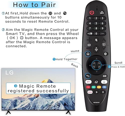 Miniatura 3 de Mando a distancia mágico de repuesto para LG Smart TV remoto para LG UHD OLED QNED NanoCell 4K 8K modelos con puntero y función de voz