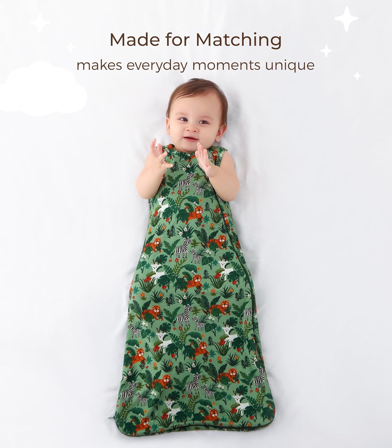 Baby Sleep Sack Soft Wearable Blanket 2-Way Zipper Sleeping Bag for Girls Boys 0-3T, Viscose Made from Bamboo