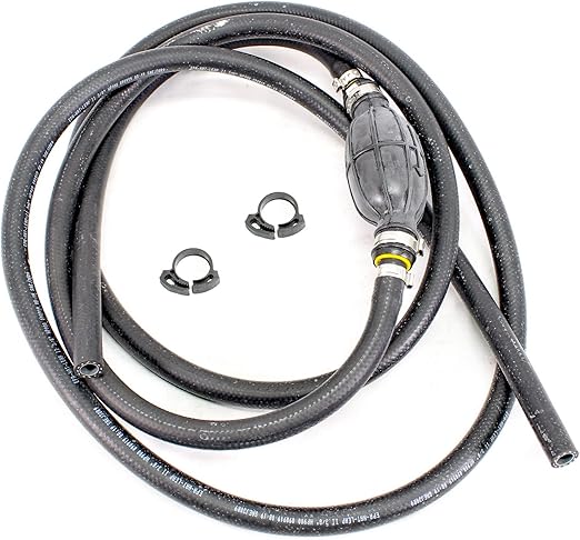 Johnson Evinrude OMC New OEM 10' X 3/8" Fuel Line and Primer Bulb With Clamps 5008585