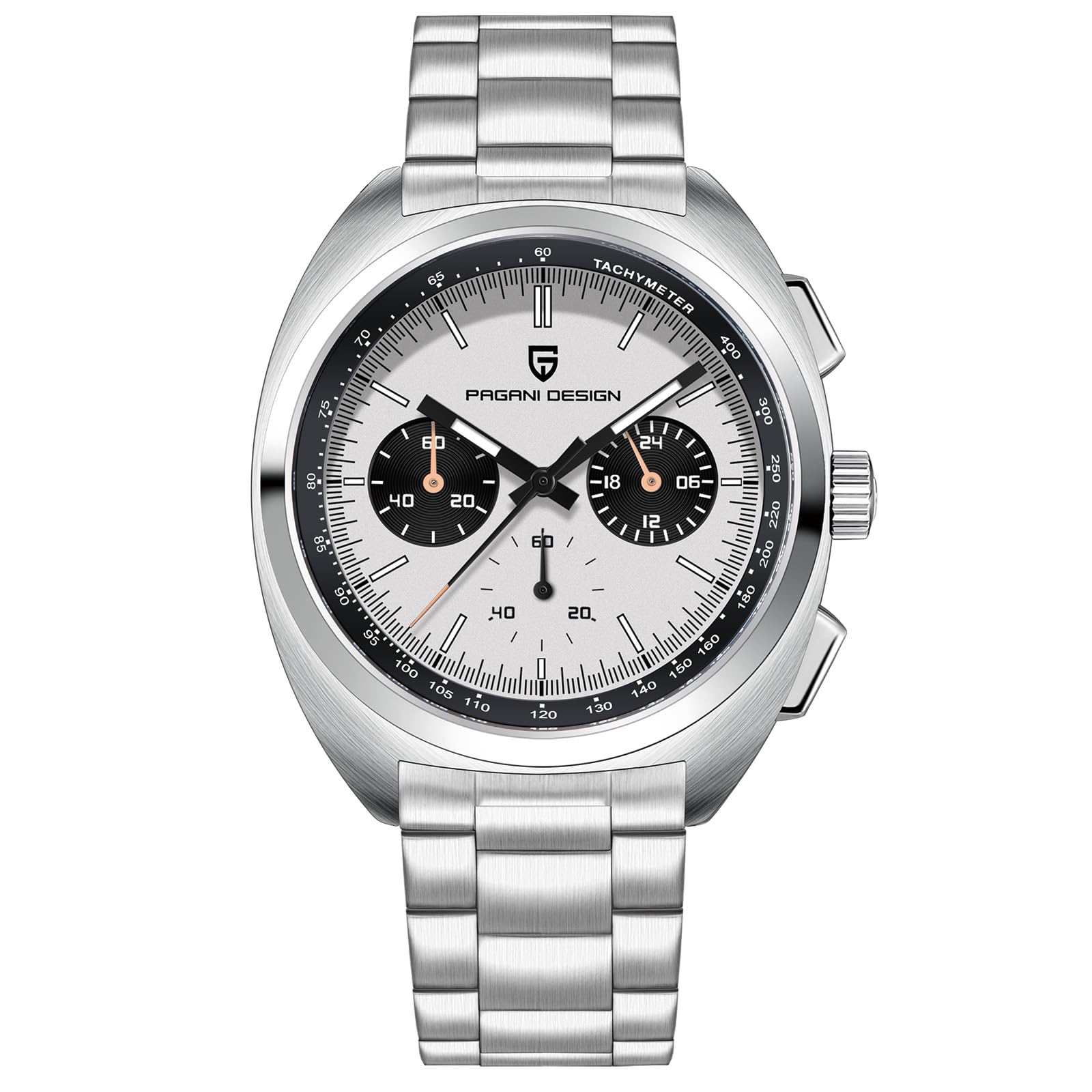 RollsTimiPagani Design 1782 Men's Watch Casual Analog Men's Watch Chronograph VK63 Movement Sapphire Mirror 100M Water Resistant Stainless Steel Watch.