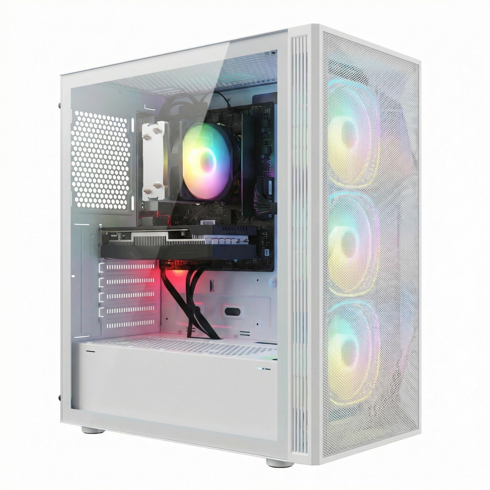 STGSivir PC Gaming Fisso, Computer Gaming, R5 5500 fino a 4.2 GHz • Nvidia RTX 3050 6GB GDDR6 • 16GB DDR4 RAM • 512GB SSD • WiFi 6 • BT • Windows 11 Pro