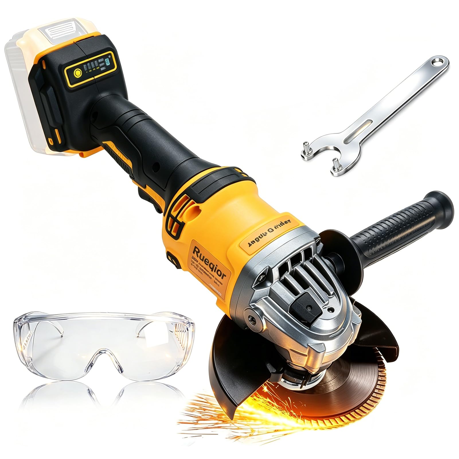 Rueqior Cordless Angle Grinder Compatible with DEWALT 20V Battery