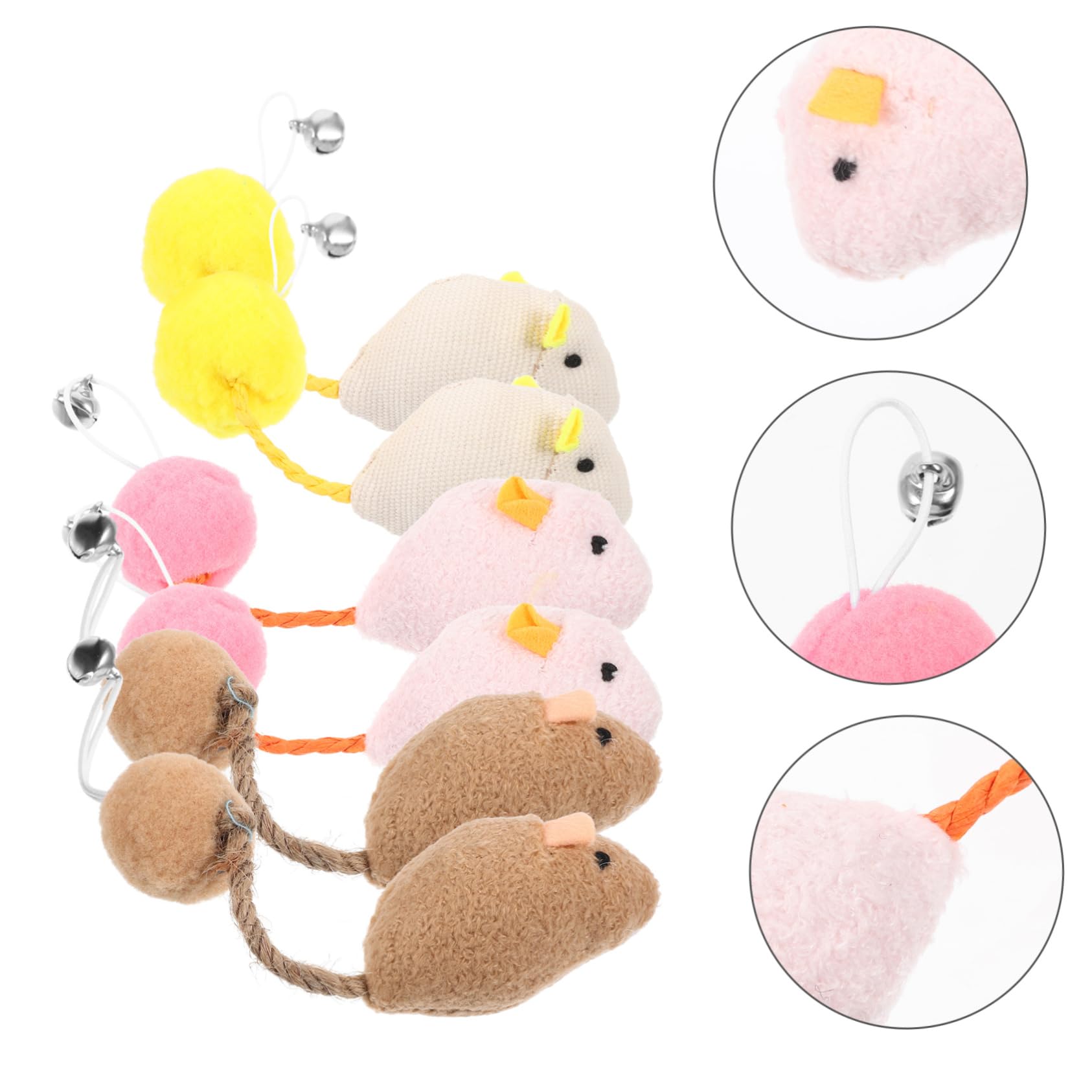 6 Pièces Souris avec Accessoires Interactifs pour Actifs Blancs