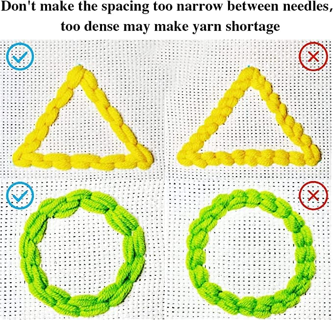 Image of Easy DIY Craft Punch Needle Embroidery Kits Rug for Starter Kits with Stamped Color Pattern Package Included Instruction,Yarn and Adjustable Pen,Hoop (Turtle)