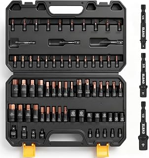 69-Piece Torx & Hex Bit Socket Set: Impact Socket Adapters, Premium CR-V & S2 Alloy Steel, Torx T8-T70 & E-Torx E4-E24, High-Torque Laser-Marked for Automotive Repair