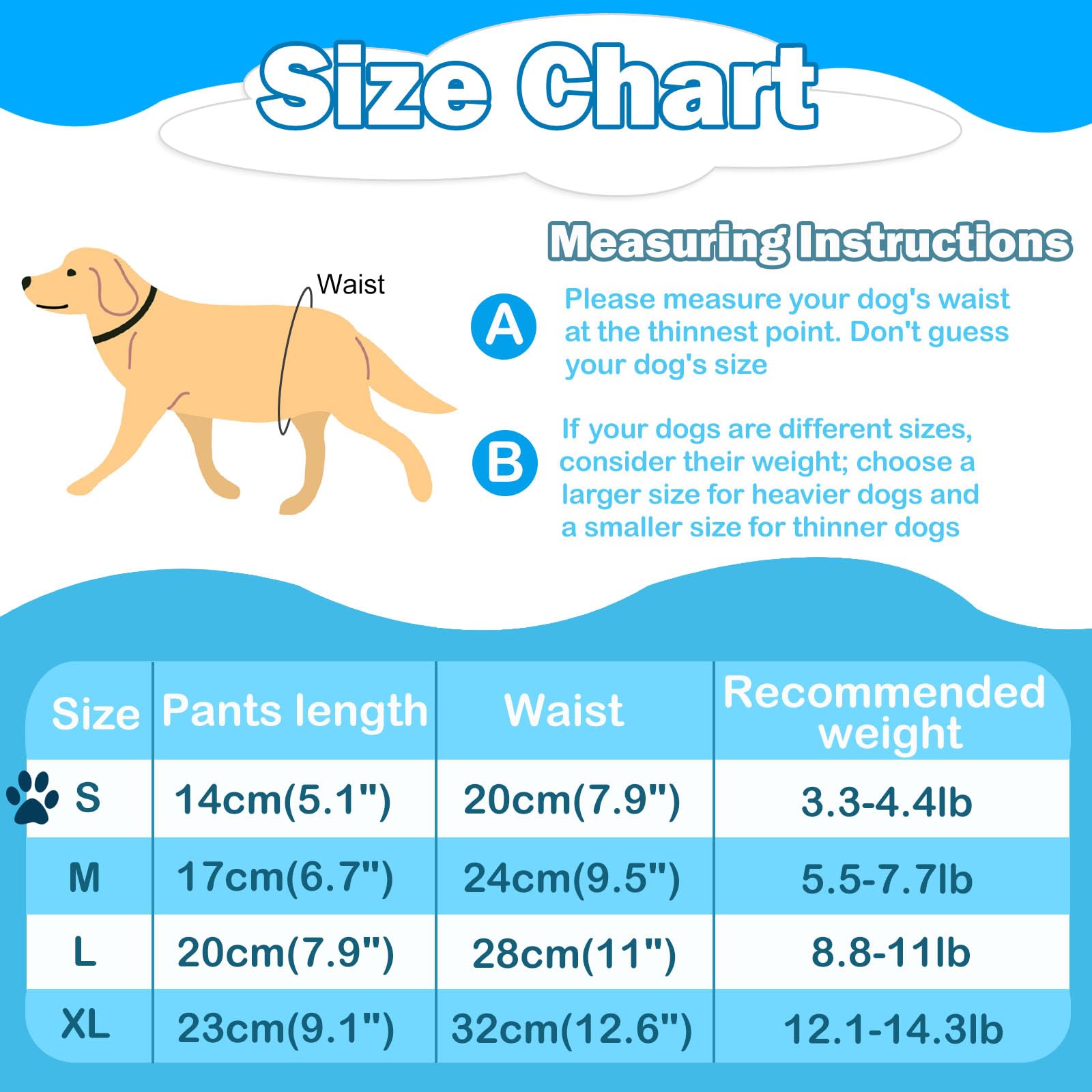 3PCS Female Pet Dog Cat Nappies Set, Dog Period Pants, Washable Females Dogs Nappies, Reusable Dogs Nappy - Image 2