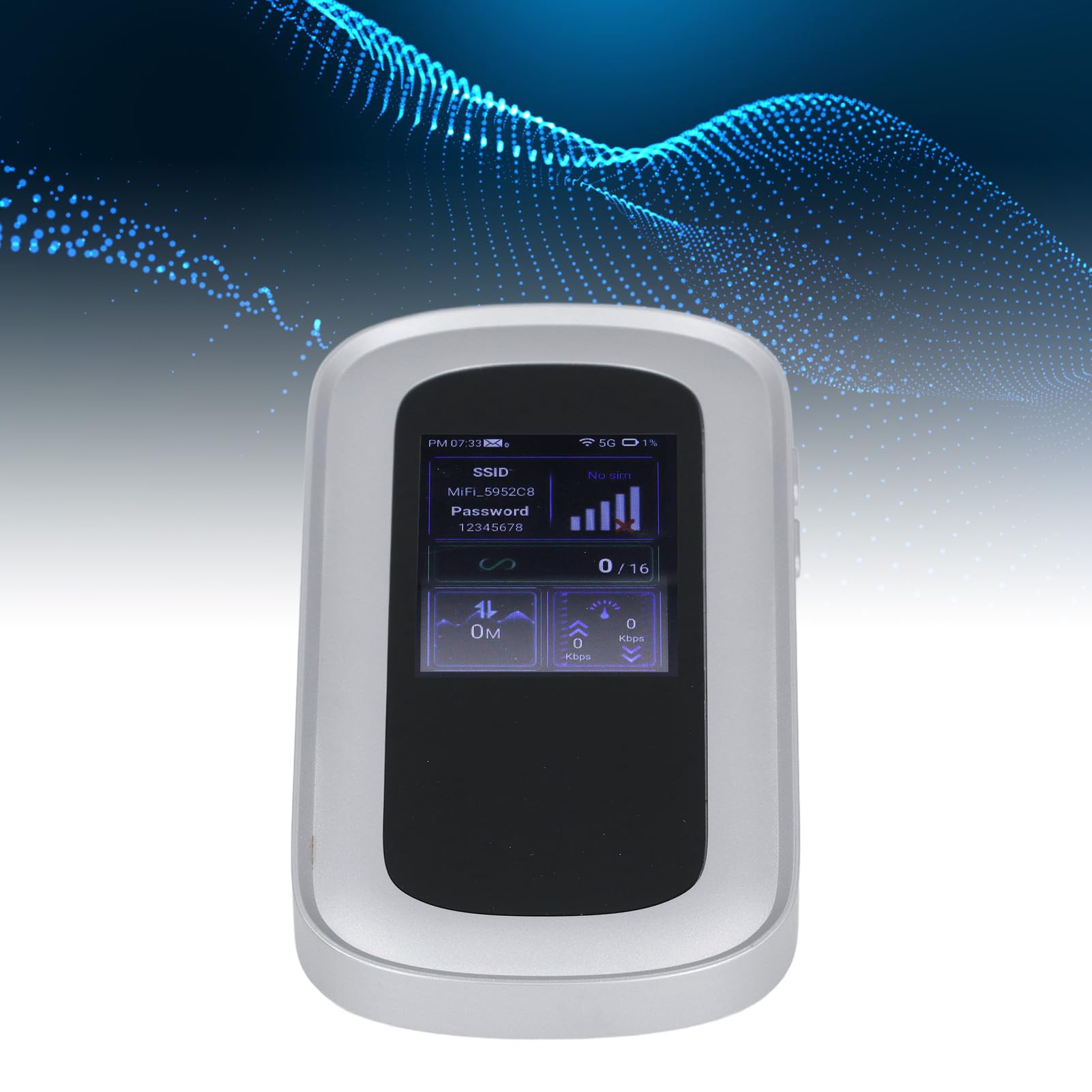 SENECESLI VALLATO Hotspot WiFi, Supporto a 16 Dispositivi USB Ad Alta velocità USB CHARGGING 5G WiFi Hotspot IP54 Impermeabile con Slot della Scheda SIM per Telefono per Laptop