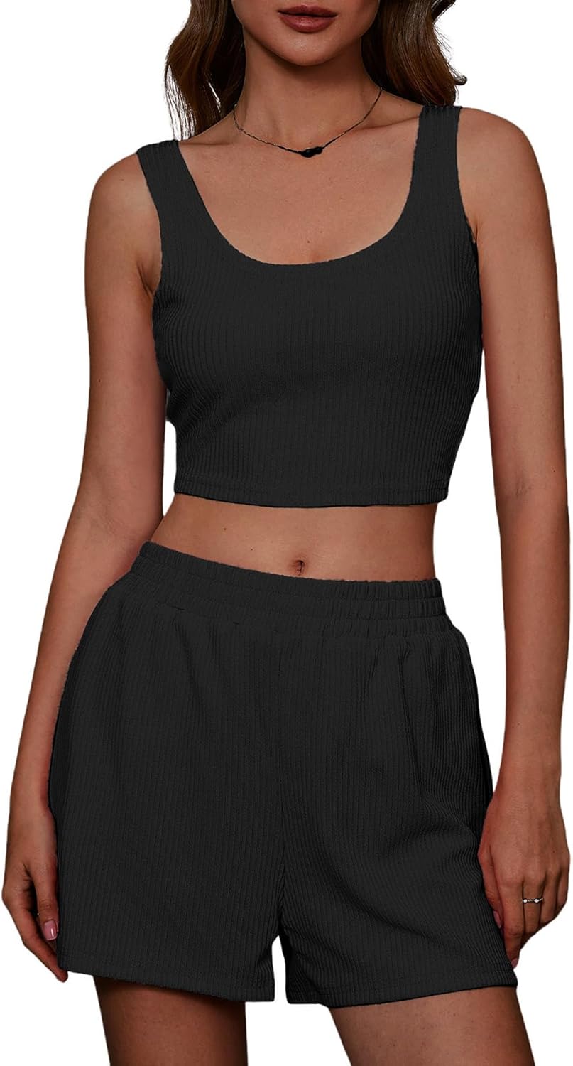 Damen Sport-Set - Crop Top & Shorts Für Sommer, Fitness & Alltag