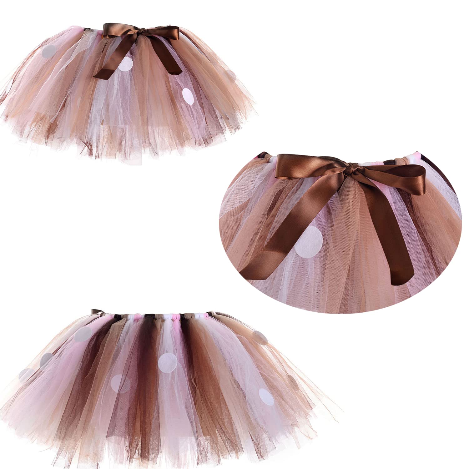 Hifot Reindeer Costume Kids,Reindeer Antlers Headband Tutu Skirt Fancy Dress for Girls Halloween Costume Christmas Party Dress Up Outfit - Image 3