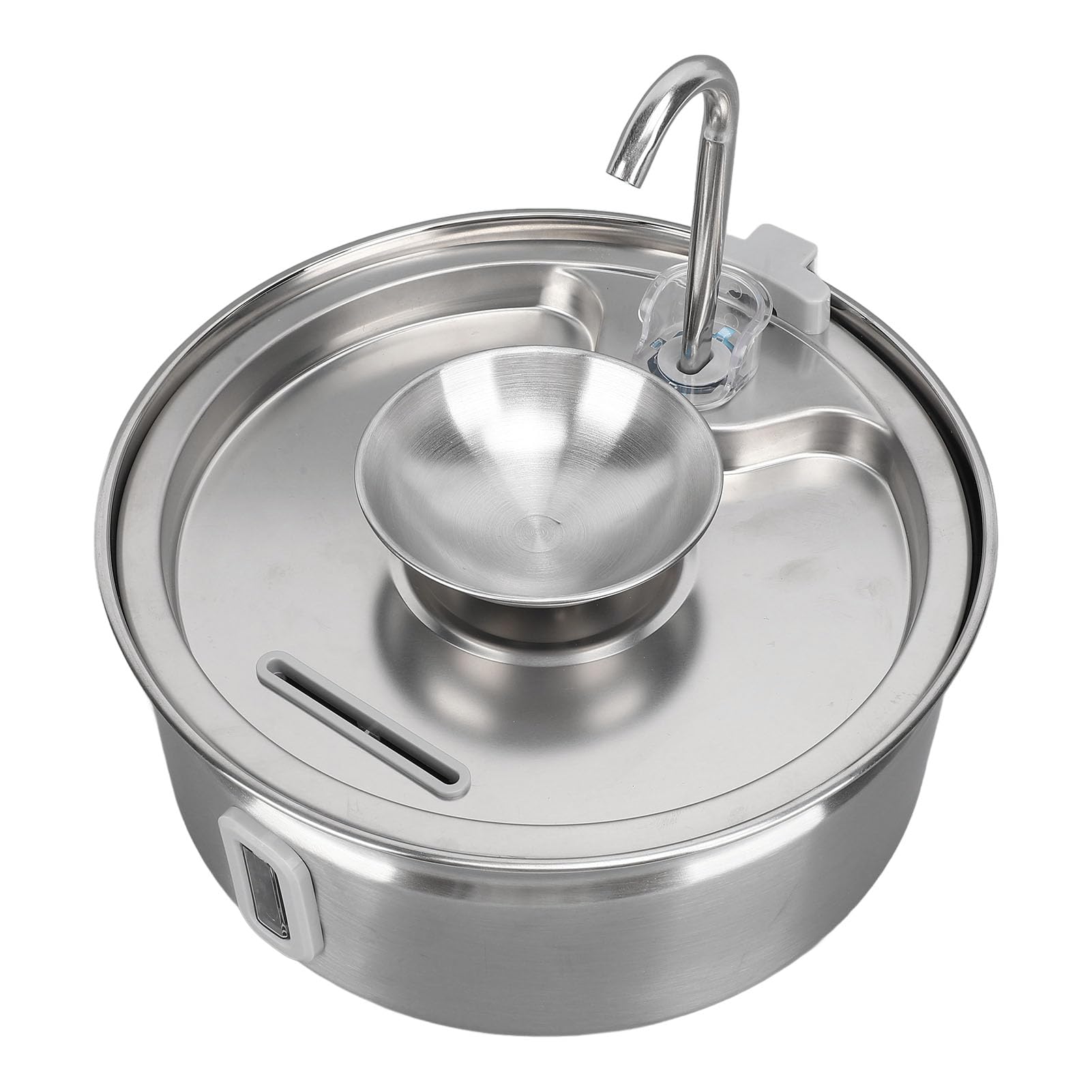 Fontaine d'eau pour Chat en Acier Inoxydable, 3,2 L, à Circulation Automatique, Distributeur d'eau Silencieux pour Animaux de Compagnie, pour Chats et Chiens