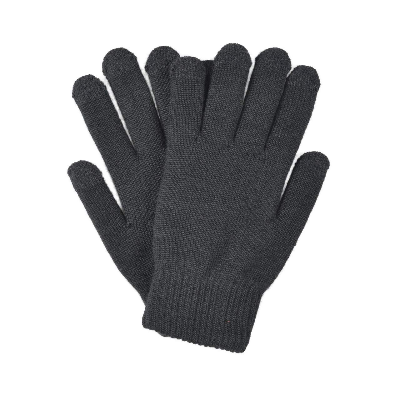 Toutacoo Unisex Black 10-Finger Touchscreen Gloves, Woollen Igloves (+Fleece) For Iphones, Samsung, Smartphones