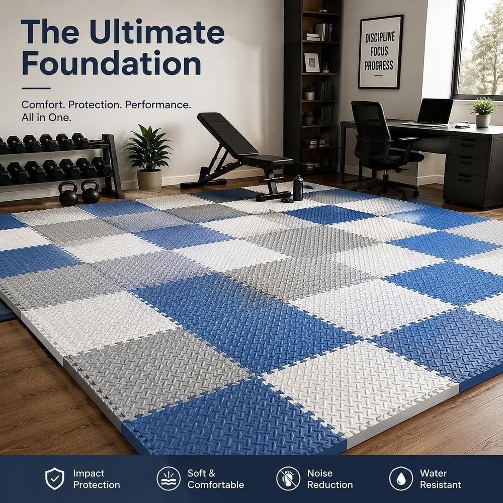 Tapis de Puzzle de Verrouillage de Carreaux de Sol en Mousse antidérapante