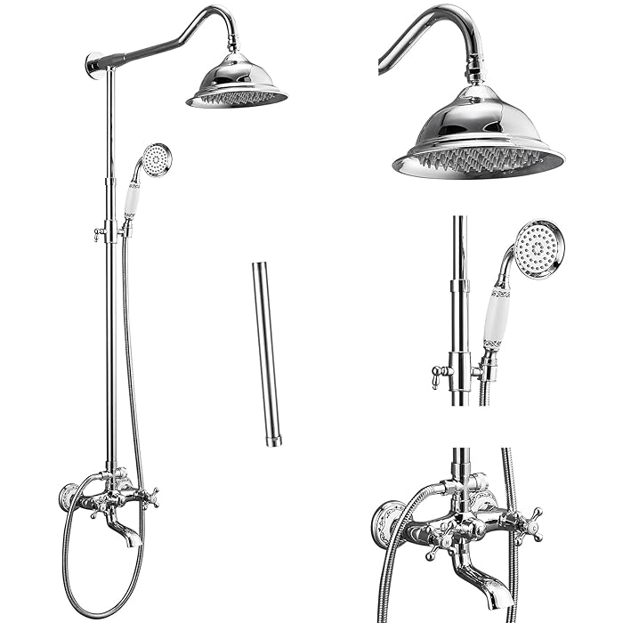 Buy Aolemi Shower Fixture Set Polish Chrome with 12 Inch Extension Tube