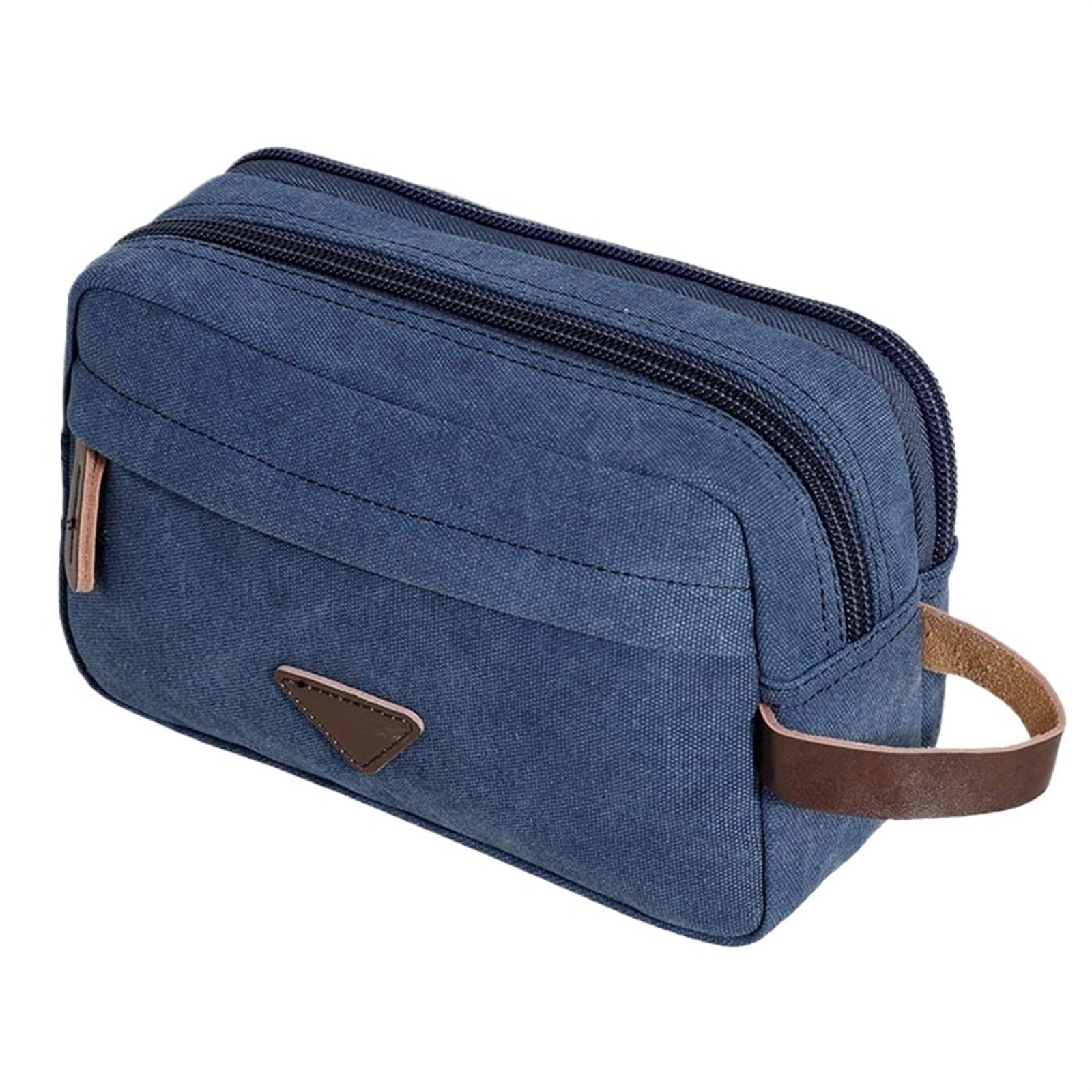 Neceser Viaje Bolso de Mano for Hombre, Neceser, Organizador de cosméticos, Bolsa de Lona for Viaje, Neceser de Maquillaje for Mujer, Estuche de Belleza for Maquillaje for Mujer(Blue)