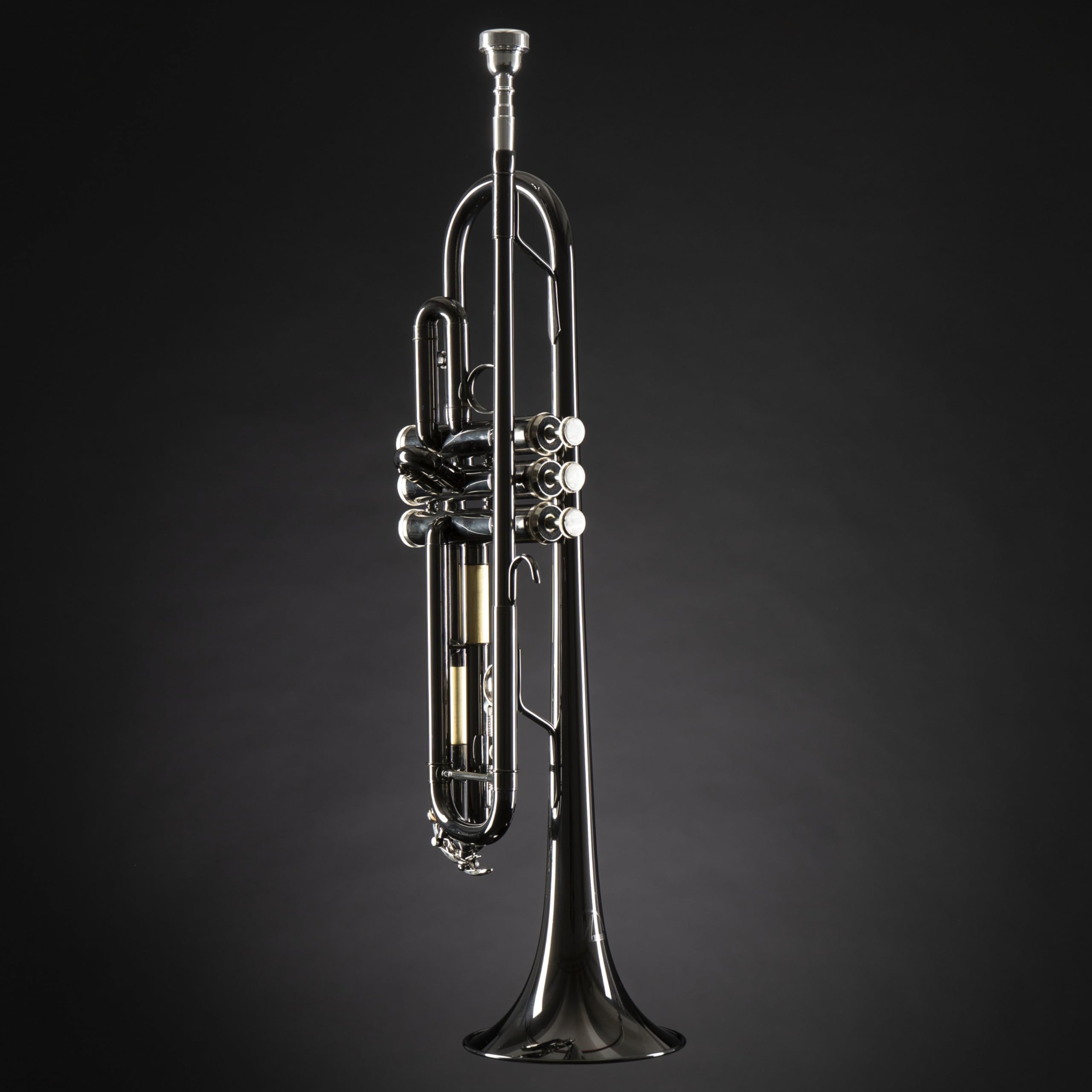 Monzani MZTR-118 Bb-Trompete, Anthrazit, Messing Schallbecher, Edelstahl Ventile, Kupfer Mundrohr, Heller Klang, Inklusive Mundstück und Hardcase, Ideal für Einsteiger und Zweitinstrument