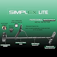 Vista 5 de Nokta Simplex Lite - Detector de metales con bobina de búsqueda DD impermeable de 9.5 pulgadas, vibración para detectar bajo el agua, playa y todos