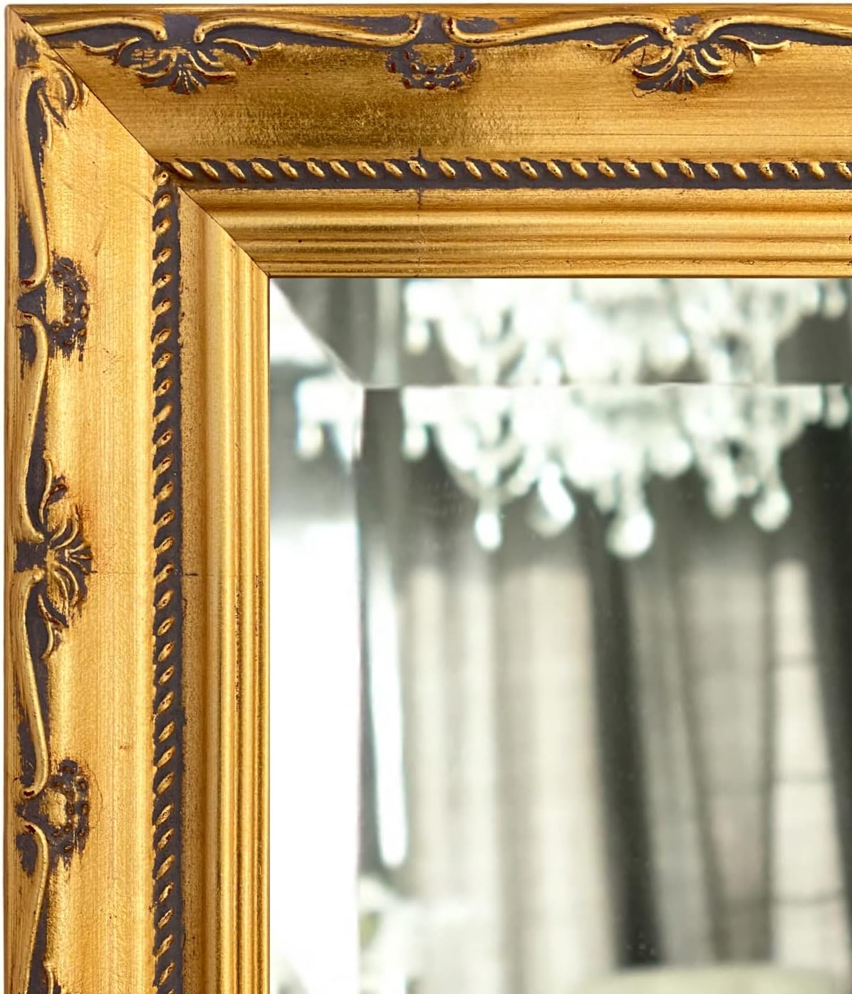 West Frames Camilla French Ornate Vintage Farmhouse Wood Framed Wall Mirror (23.5" x 33.5", White)