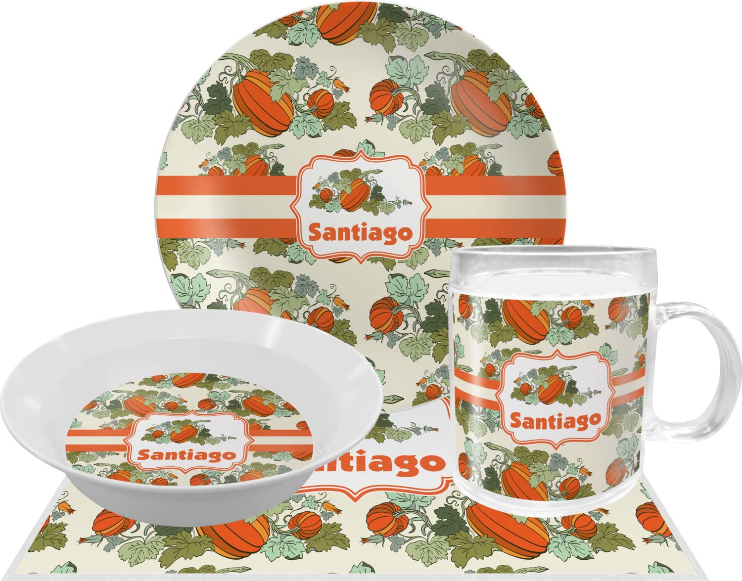 Personalized Pumpkins Melamine Bowl - 12 oz