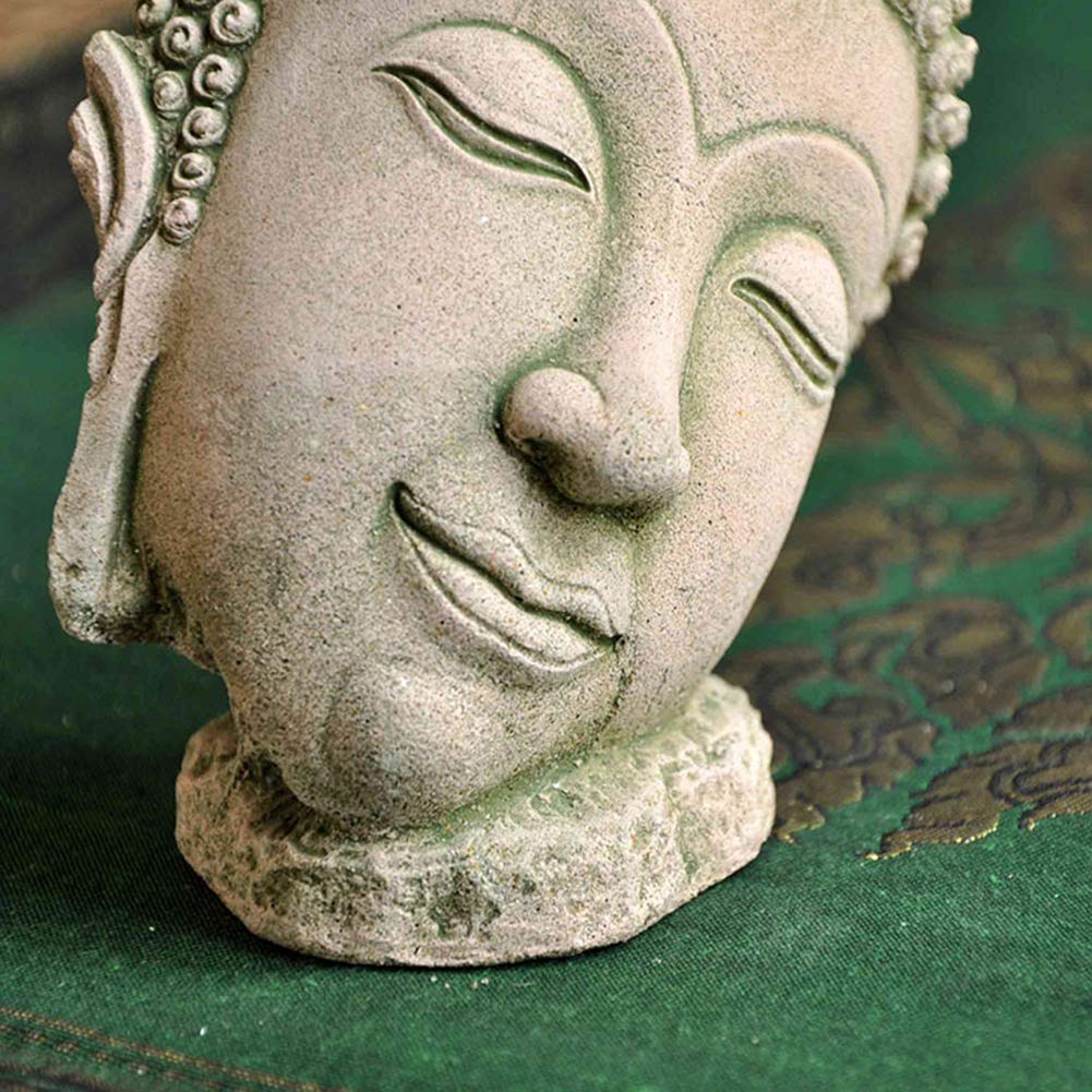 Amazon.co.jp: 仏頭の彫刻、彫刻タイの仏のバストストーンアート