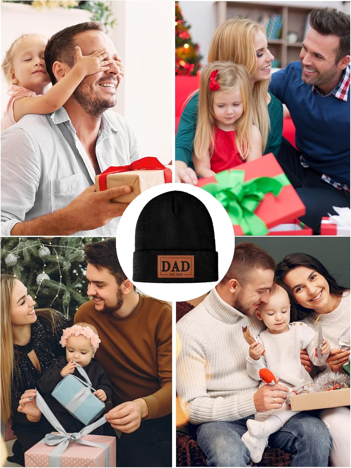 Men Gifts Worlds Best Dad Uncle Husband Leather Beanie Hat from Daughter Niece Christmas Stocking Stuffers Birthday Gifts - Image 6