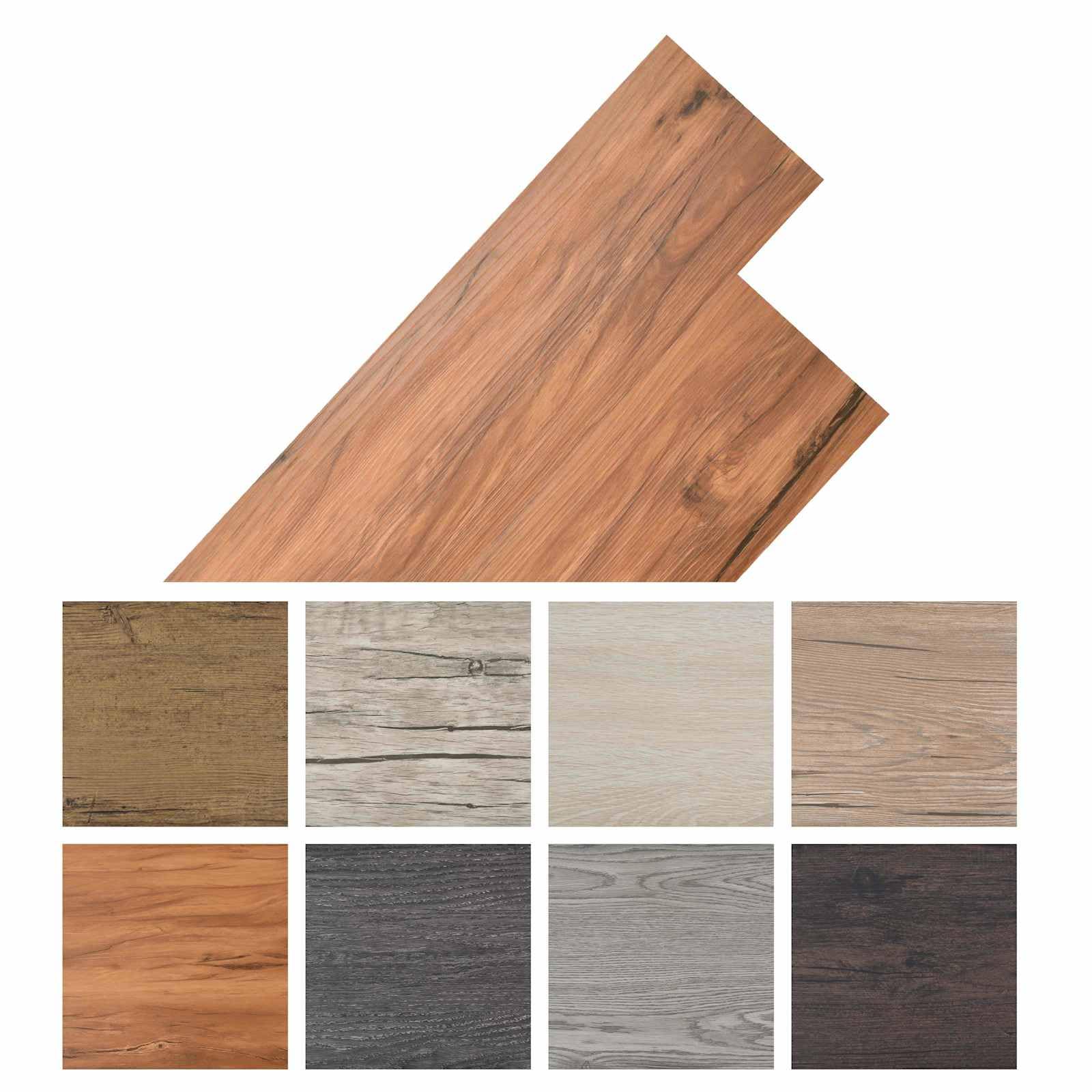 vidaXL Bodenplanken Natur 5,02 m² 36 Stk. PVC