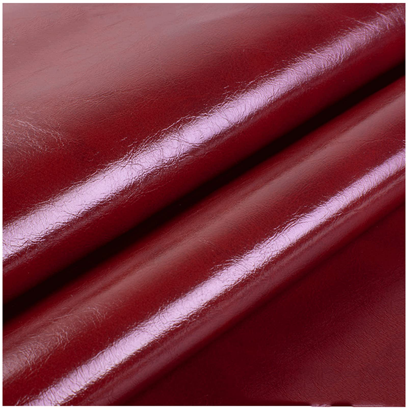 Cotogni Red Wine Oil Wax Leather 0.75mm Thickness 1.6m*1m Soft Artificial Leather Fabric Waterproof And Wear-resistant