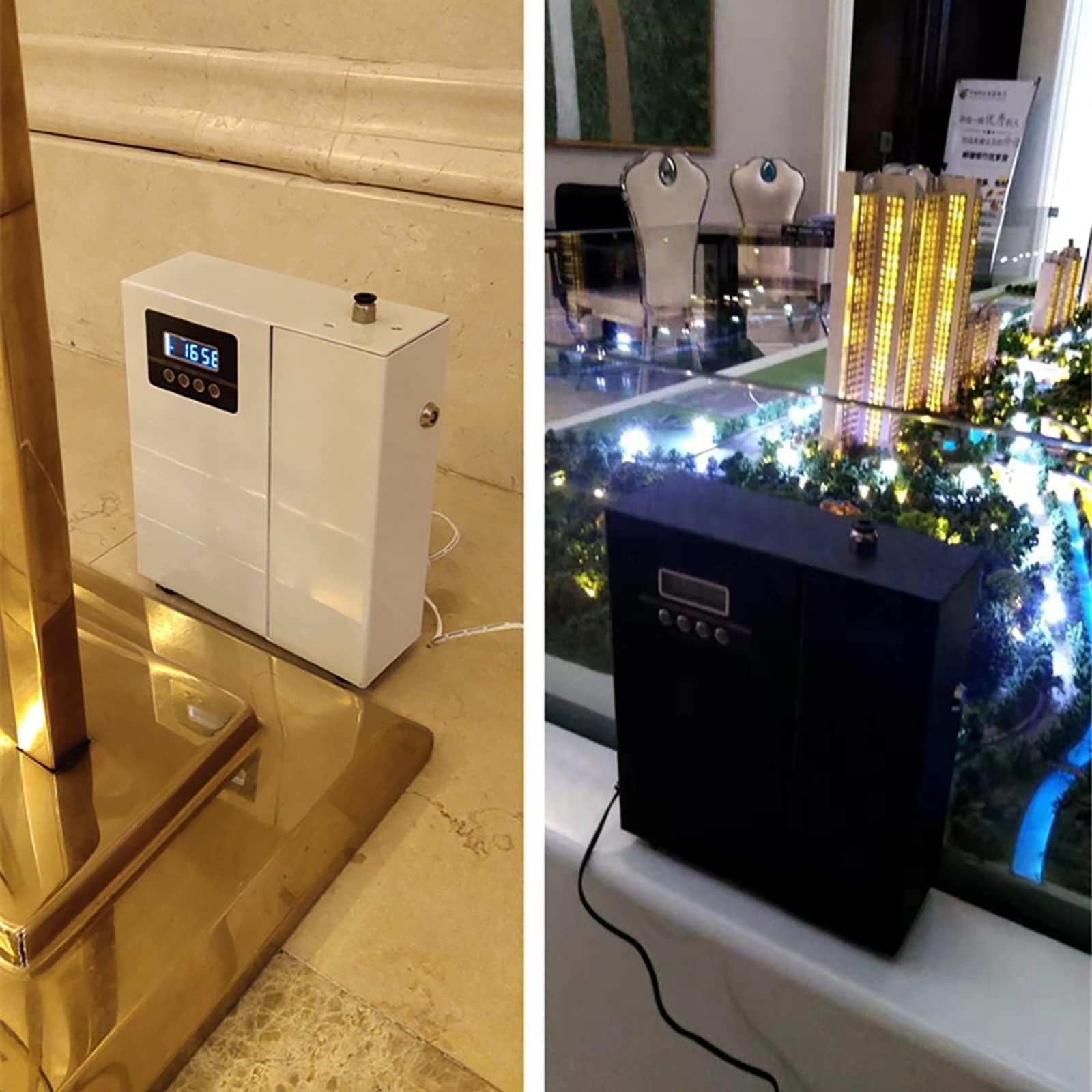 Difusor eléctrico de aroma con pantalla LED, difusor de aceite esencial nebulizante de 150 ml, cubre 200 pies cuadrados, 4 ajustes de temporización, ideal para el hogar, oficina, spa y hotel