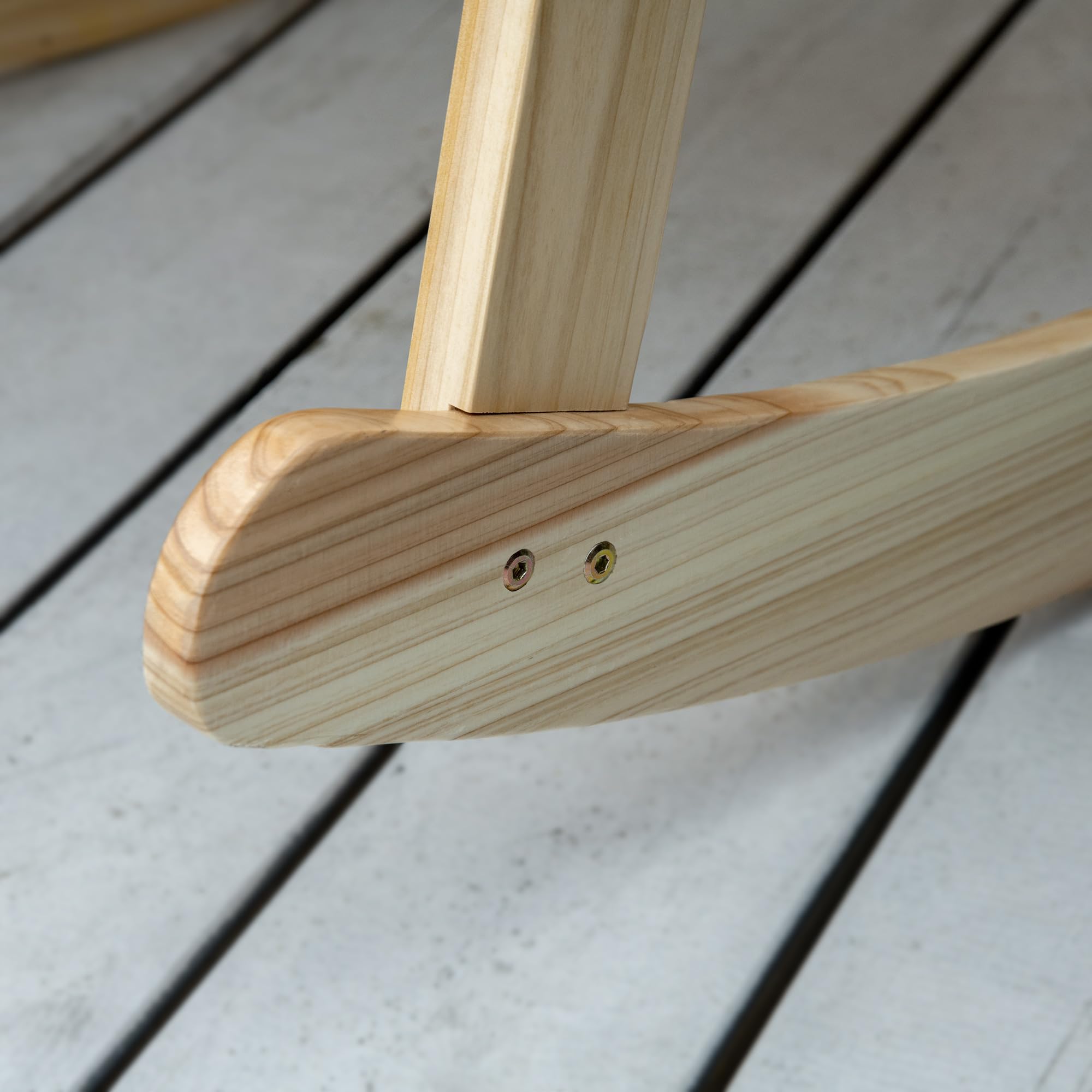Outsunny Ensemble de Jardin 2 pièces Style Cosy Chaise à Bascule + Table d'appoint Pliante Bois d'épicéa Massif