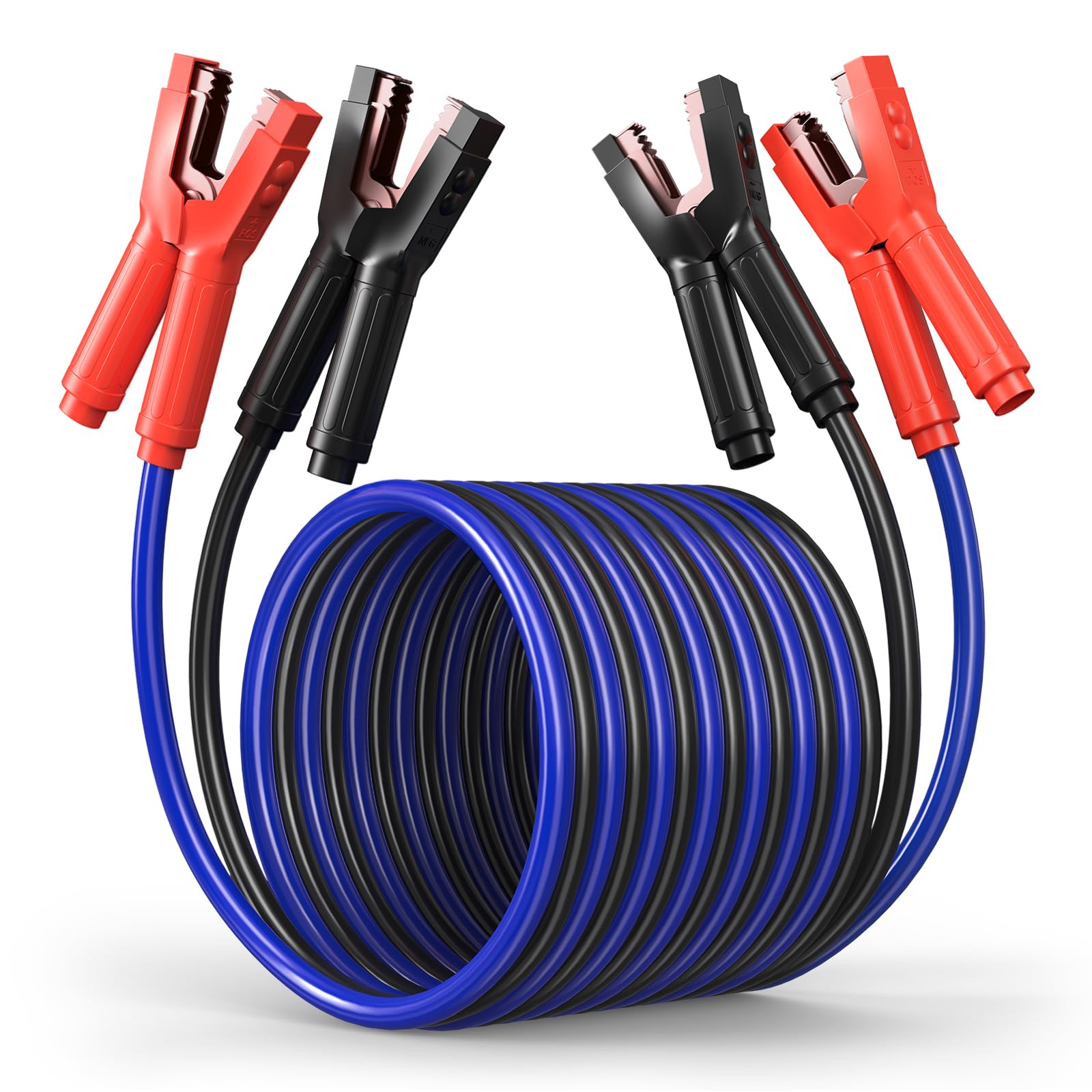 SAFEMATE Cavi di avviamento per veicoli da 12 V e 24 V, cavi di avviamento per veicoli da 12 V e 24 V, cavi di avviamento per batterie scariche o deboli, kit di cavi jumper con borsa per il trasporto