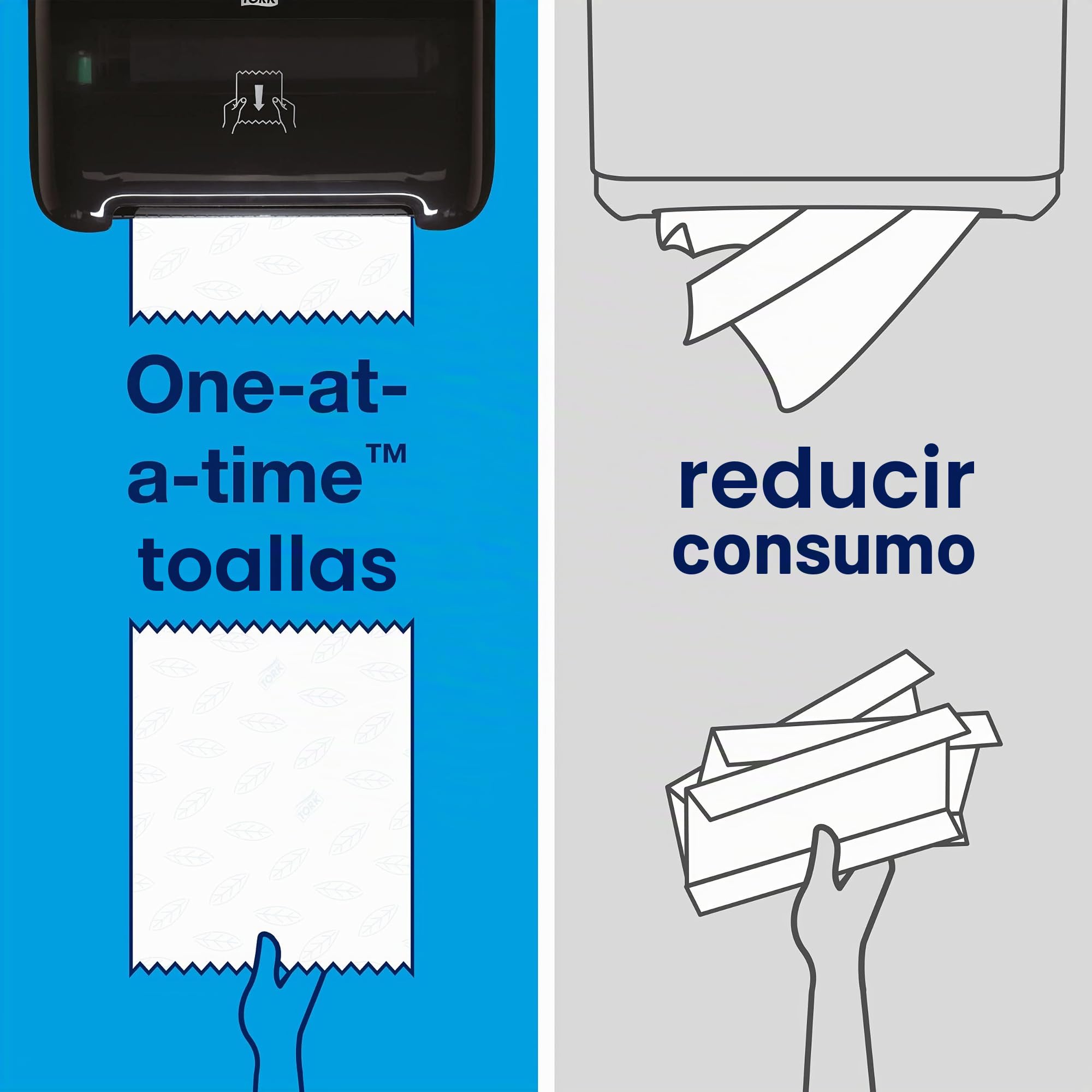 Tork Matic 551008, Dispensador de toallas de papel H1, dispensación única con indicador de nivel de recarga, negro
