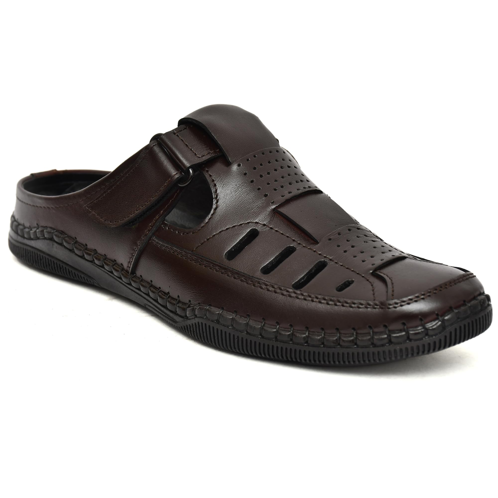 Men's Flexible Slip On Formal Official Comfortable & Lightweight Daily Use Casual Buckle Sandal-image-25