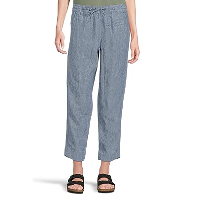 L.L.Bean Premium Linen Breezy Pull On Ankle Pants Women