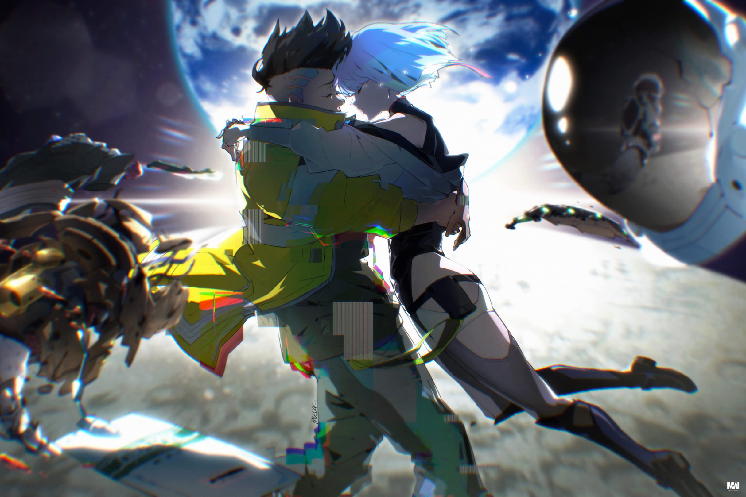 Midnight Works Cyberpunk Edgerunners Lucy and David Poster 18 x 12